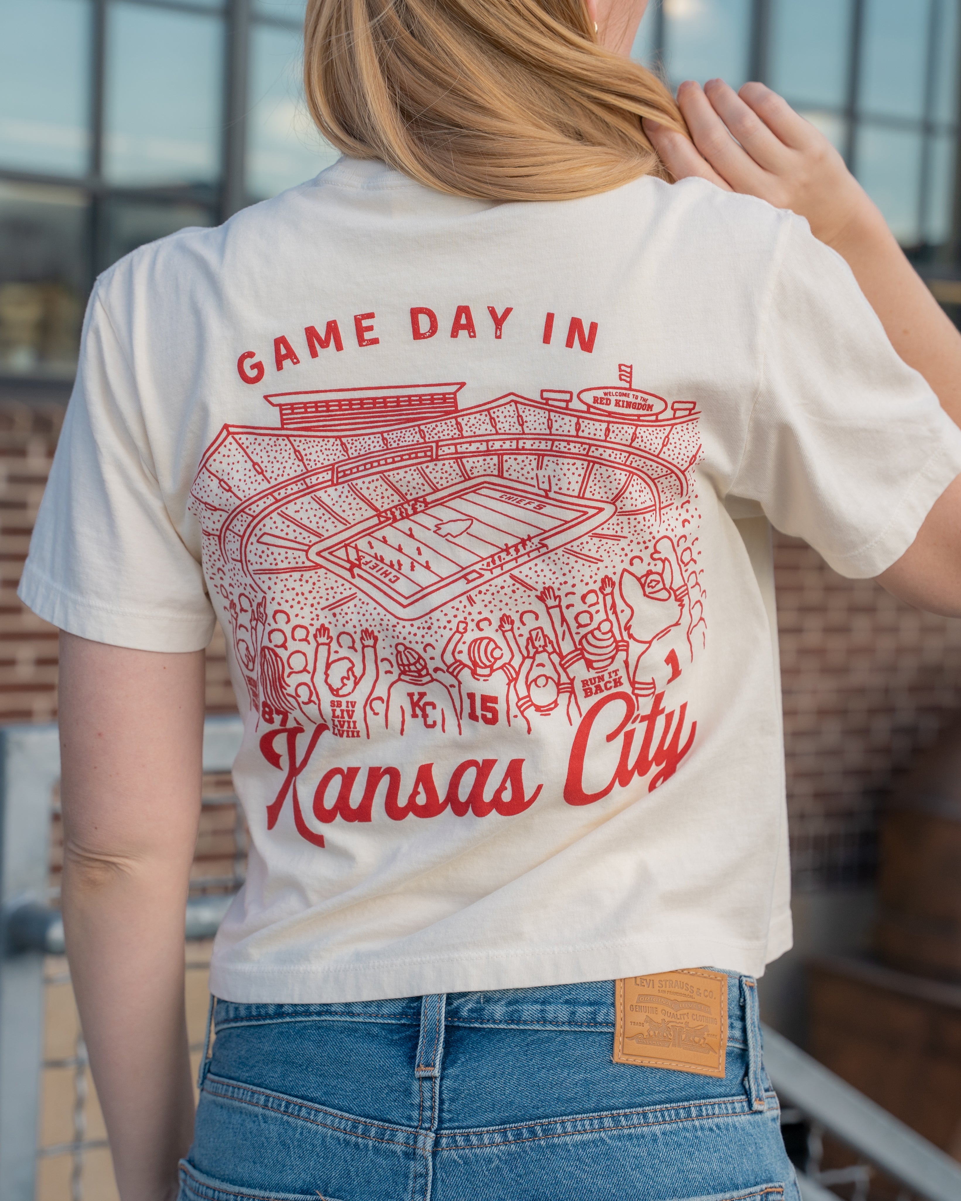 Kansas City Football Comfort Colors Tshirt (Crop and Unisex)