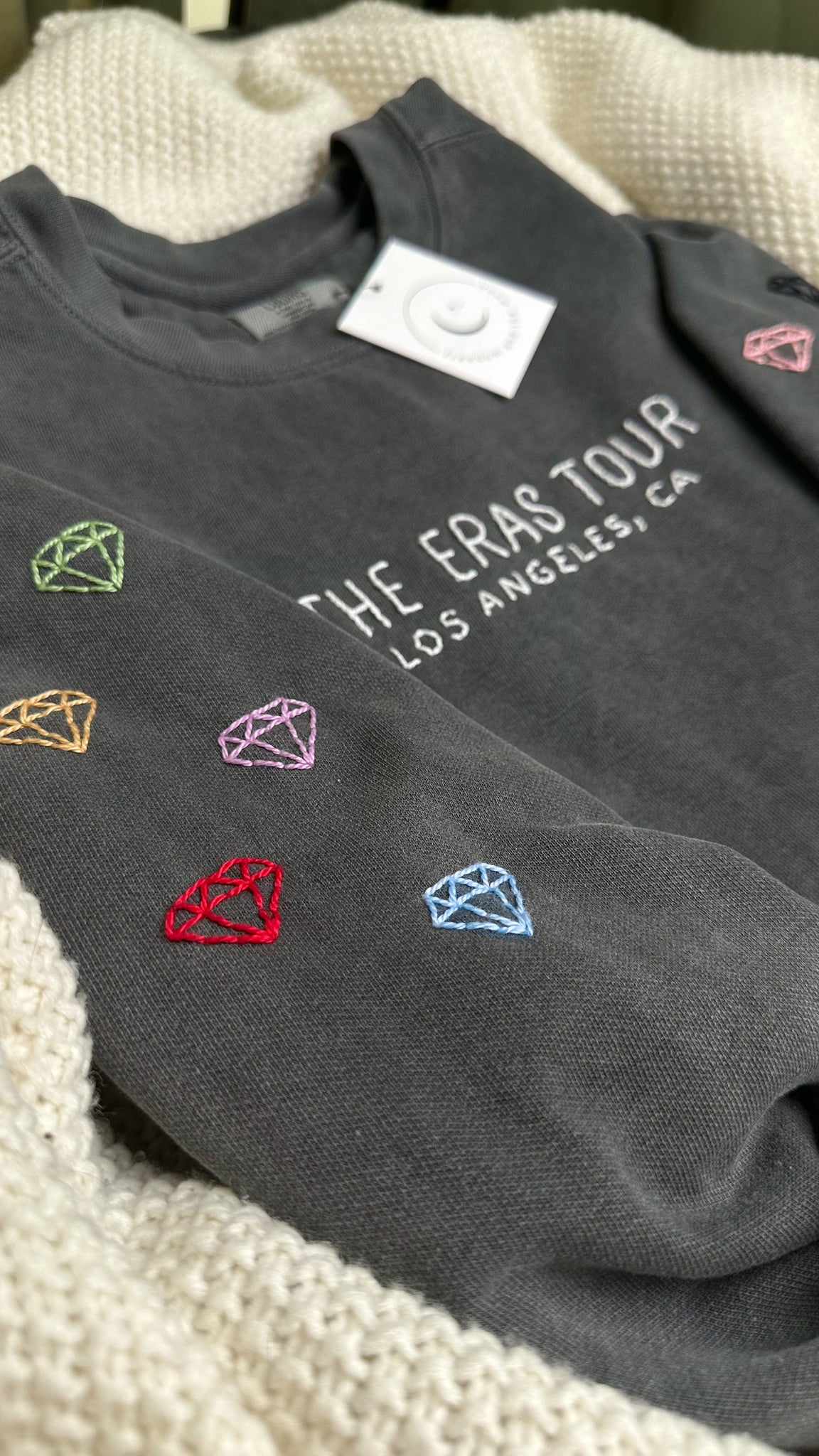 Hand Stitched The Eras Tour Embroidered Sweatshirt