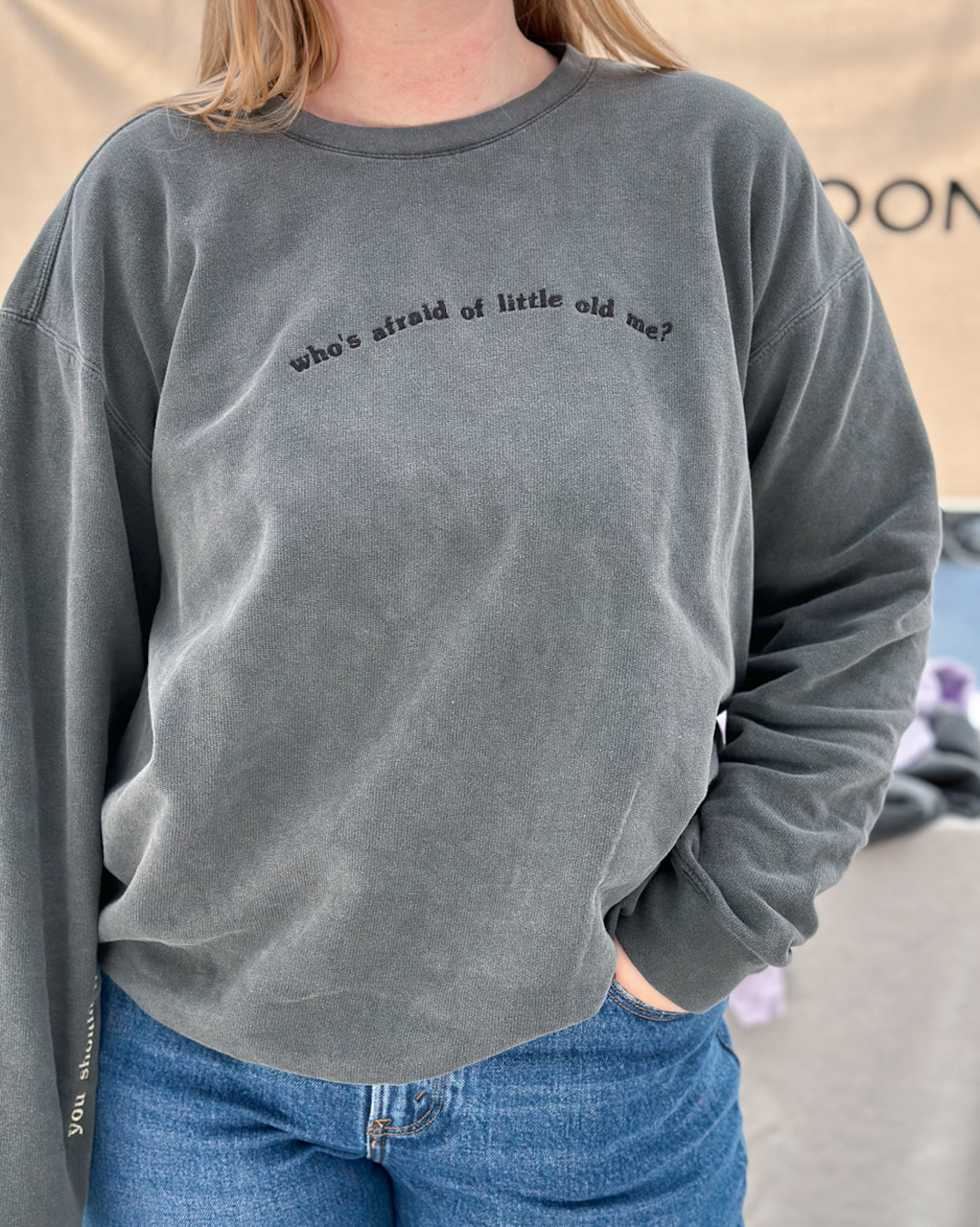 You Should Be Embroidered Comfort Colors Lightweight Sweatshirt