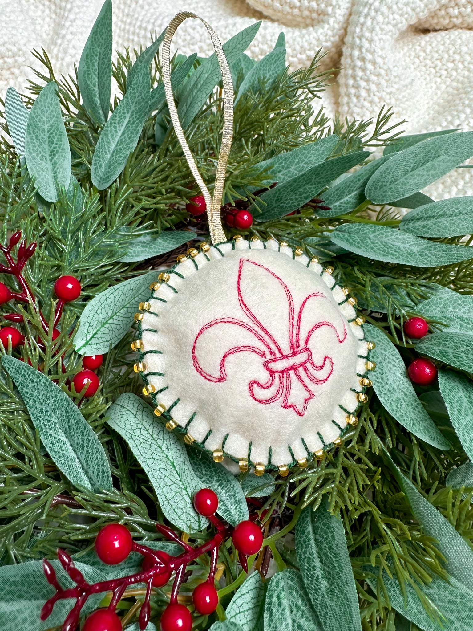 Saint Louis Hand Stitched Ornaments