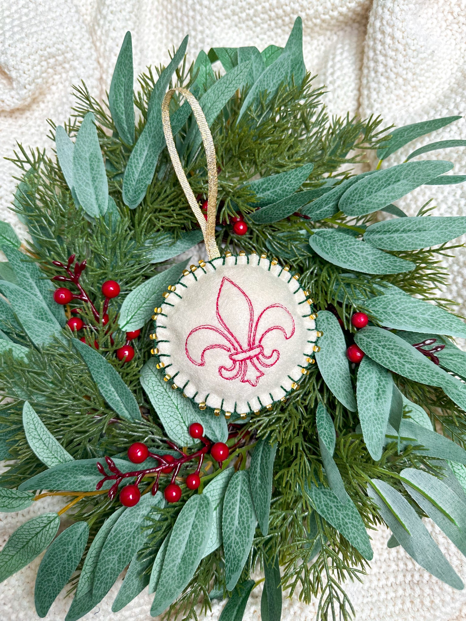 Saint Louis Hand Stitched Ornaments