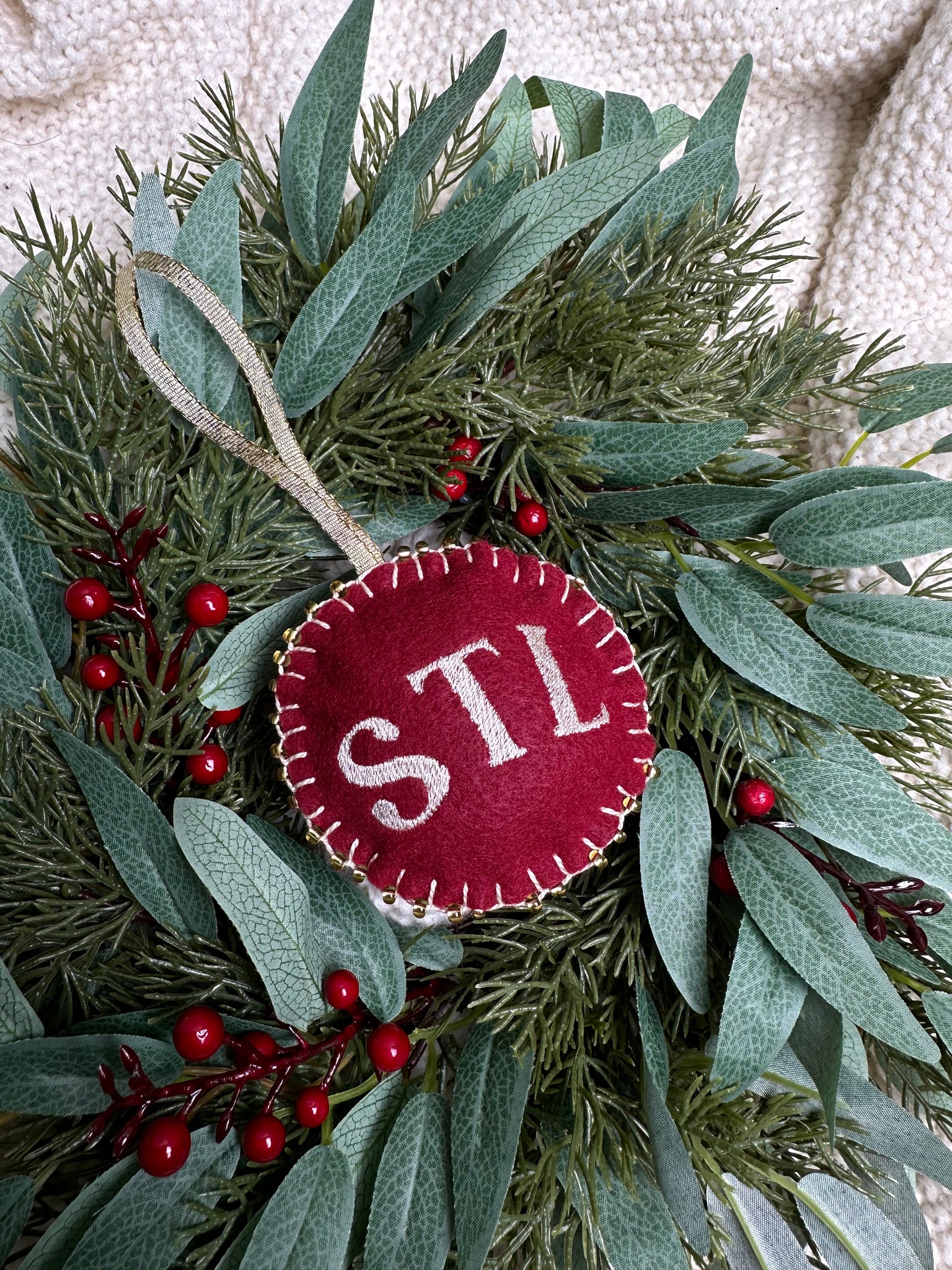 Saint Louis Hand Stitched Ornaments