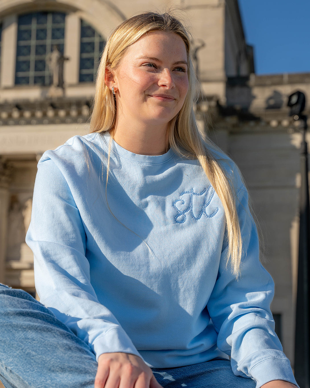 Magnolia Lightweight Embroidered Comfort Colors Sweatshirt