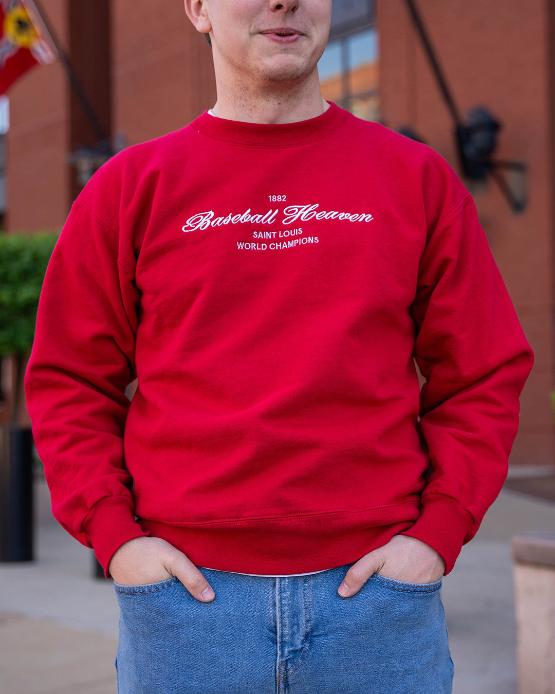 baseball heaven embroidered cotton vintage sweatshirt Saint Louis baseball tshirt