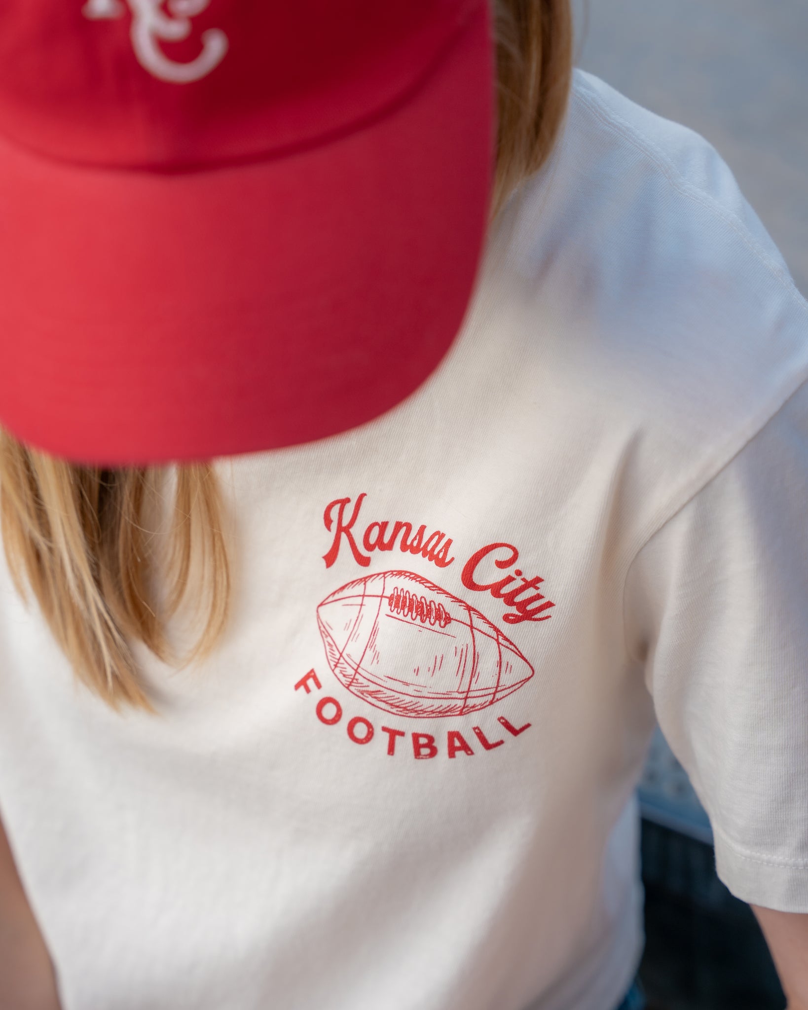 Kansas City football vintage design comfort colors tee crop unisex