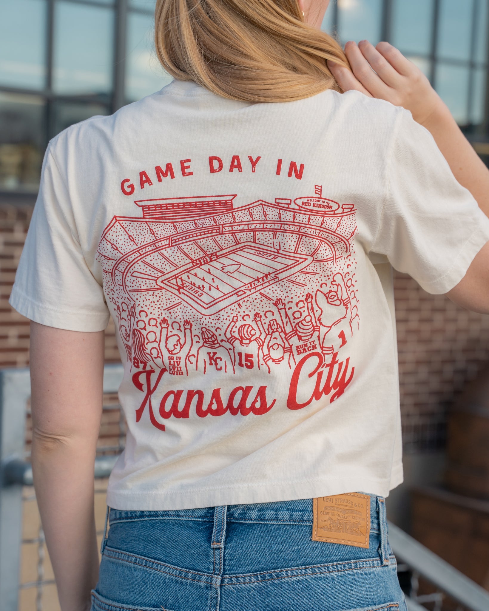Kansas City football vintage design comfort colors tee crop unisex