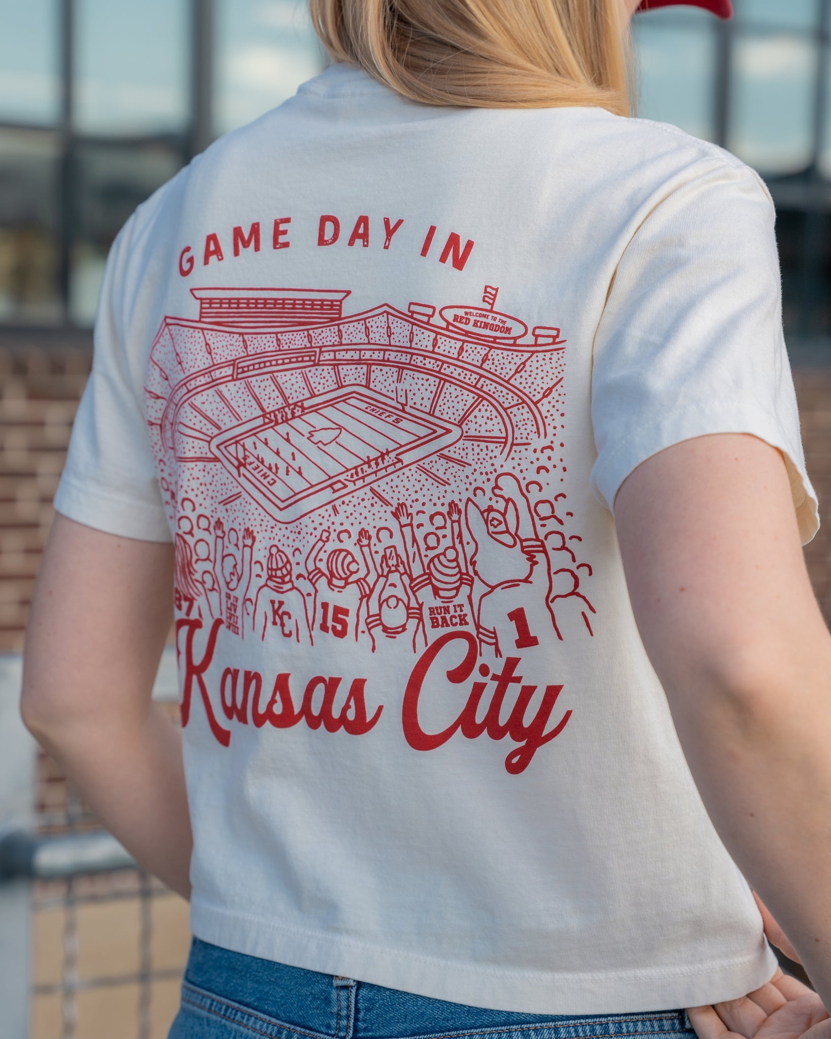 Kansas City football vintage design comfort colors tee crop unisex