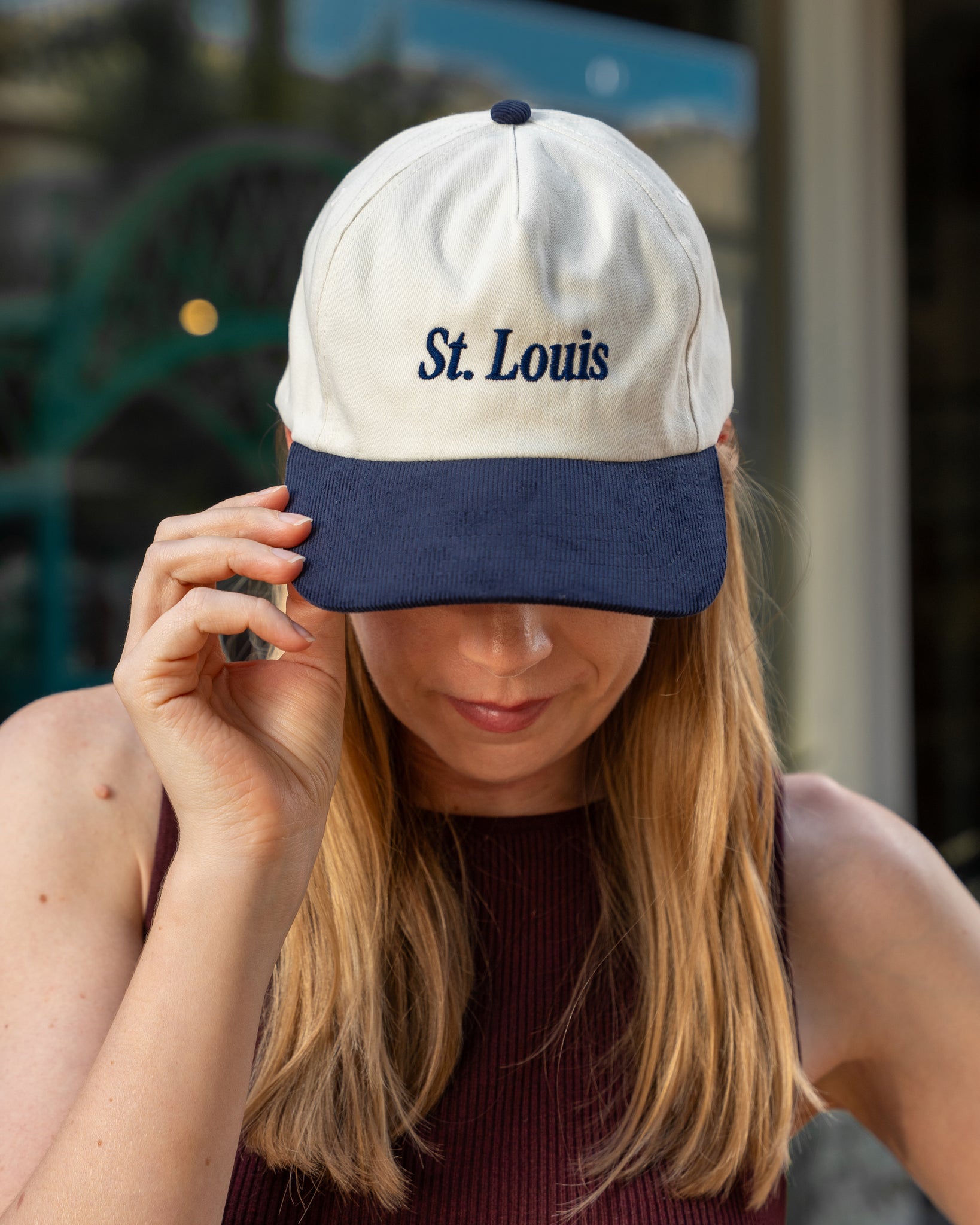 St. Louis STL Navy Two Tone Corded Embroidered Hat