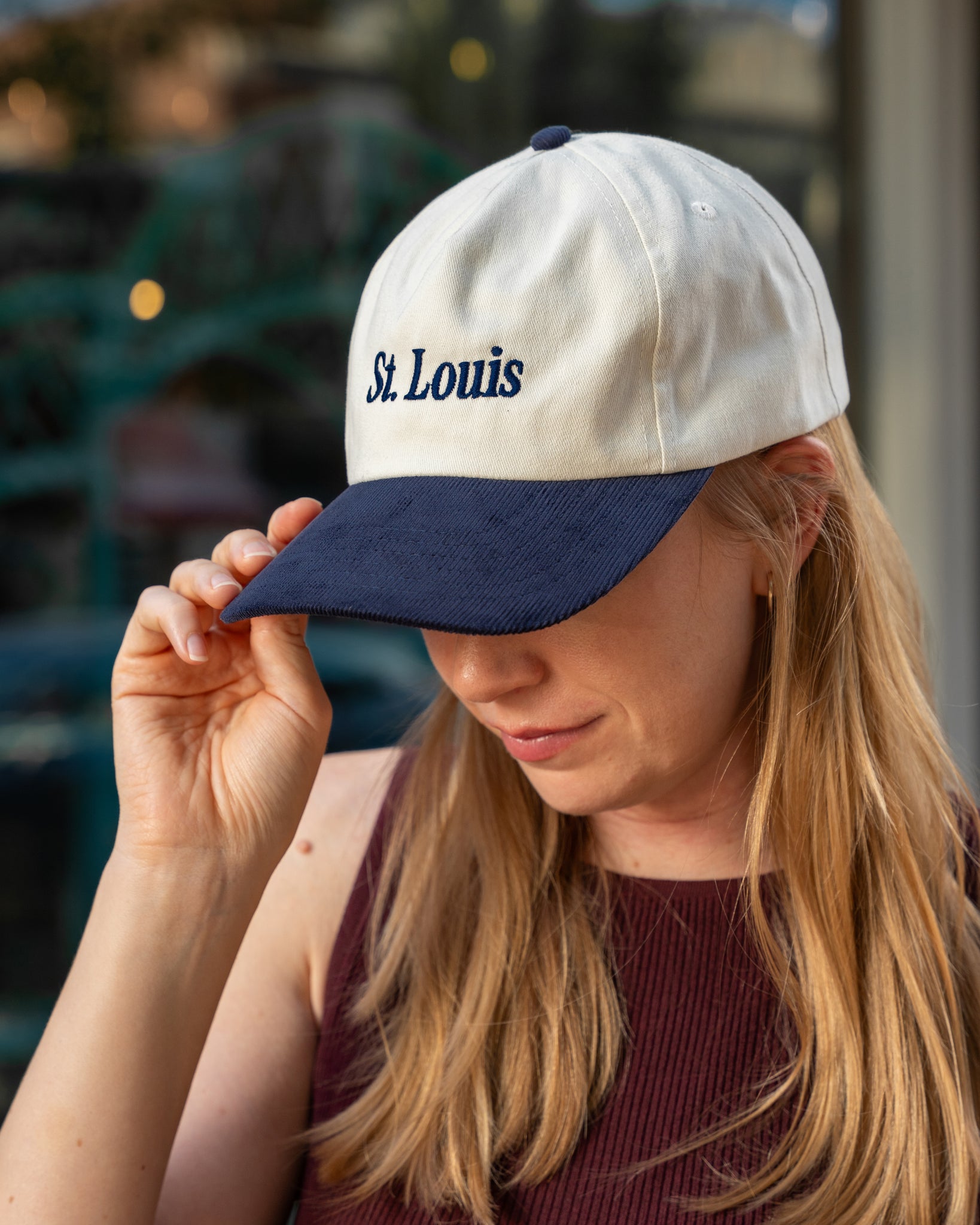 St. Louis STL Navy Two Tone Corded Embroidered Hat