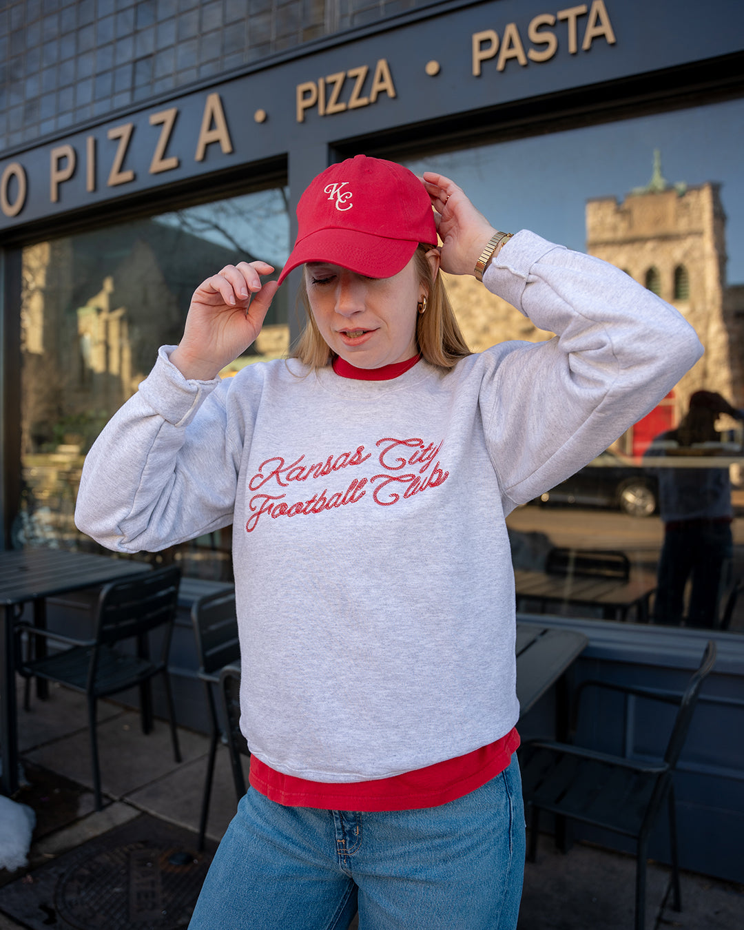 kc kansas city red embroidered hat