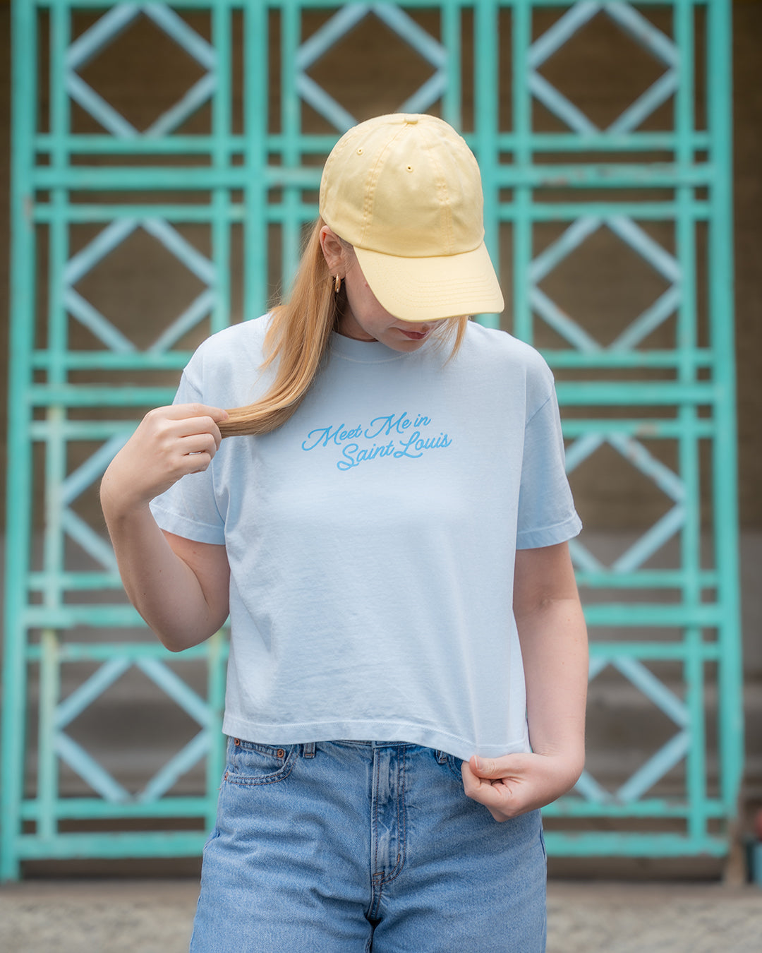 meet me in st Louis comfort colors tshirt blue vintage style