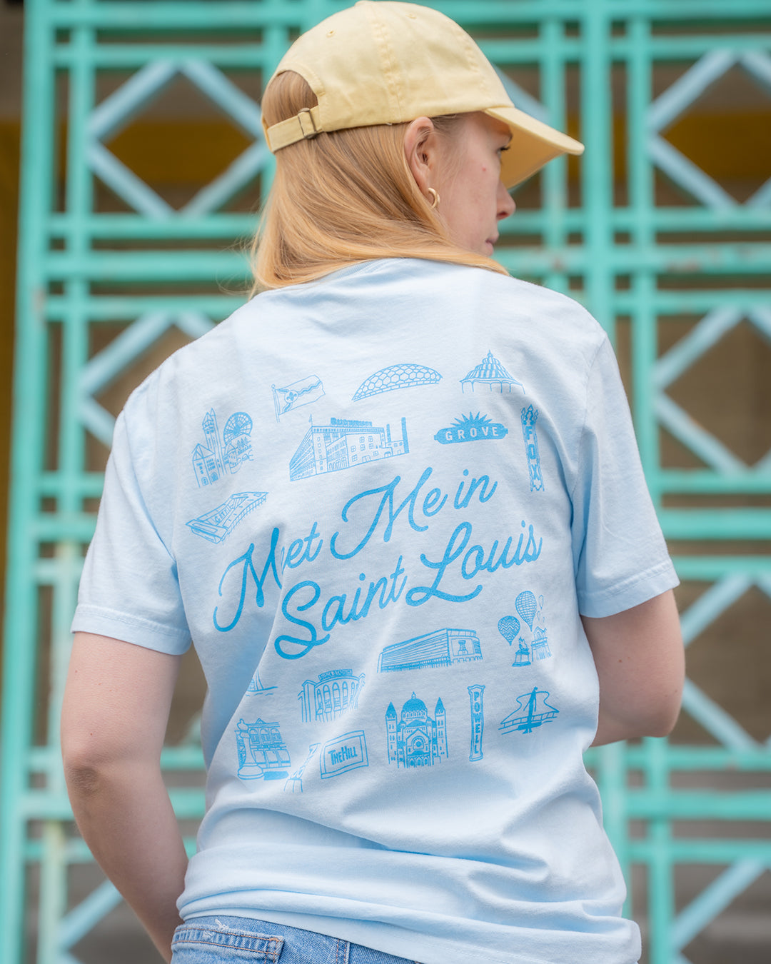 meet me in st Louis comfort colors tshirt blue vintage style