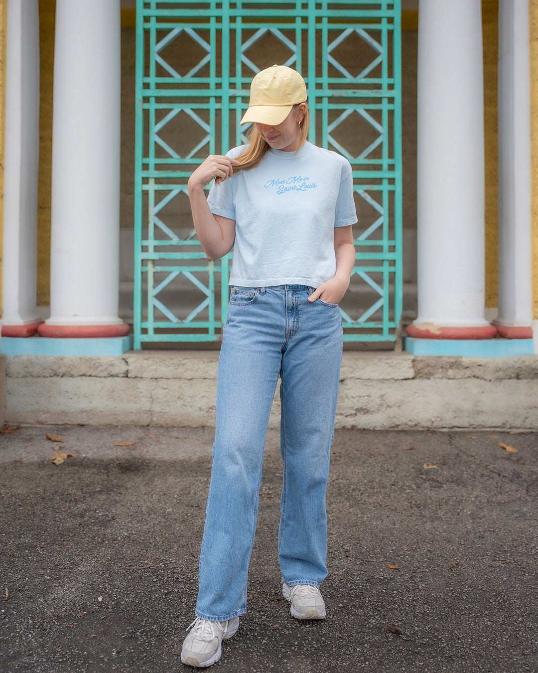 meet me in st Louis comfort colors tshirt blue vintage style