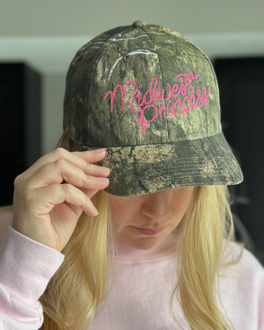 midwest princess embroidered camo hat