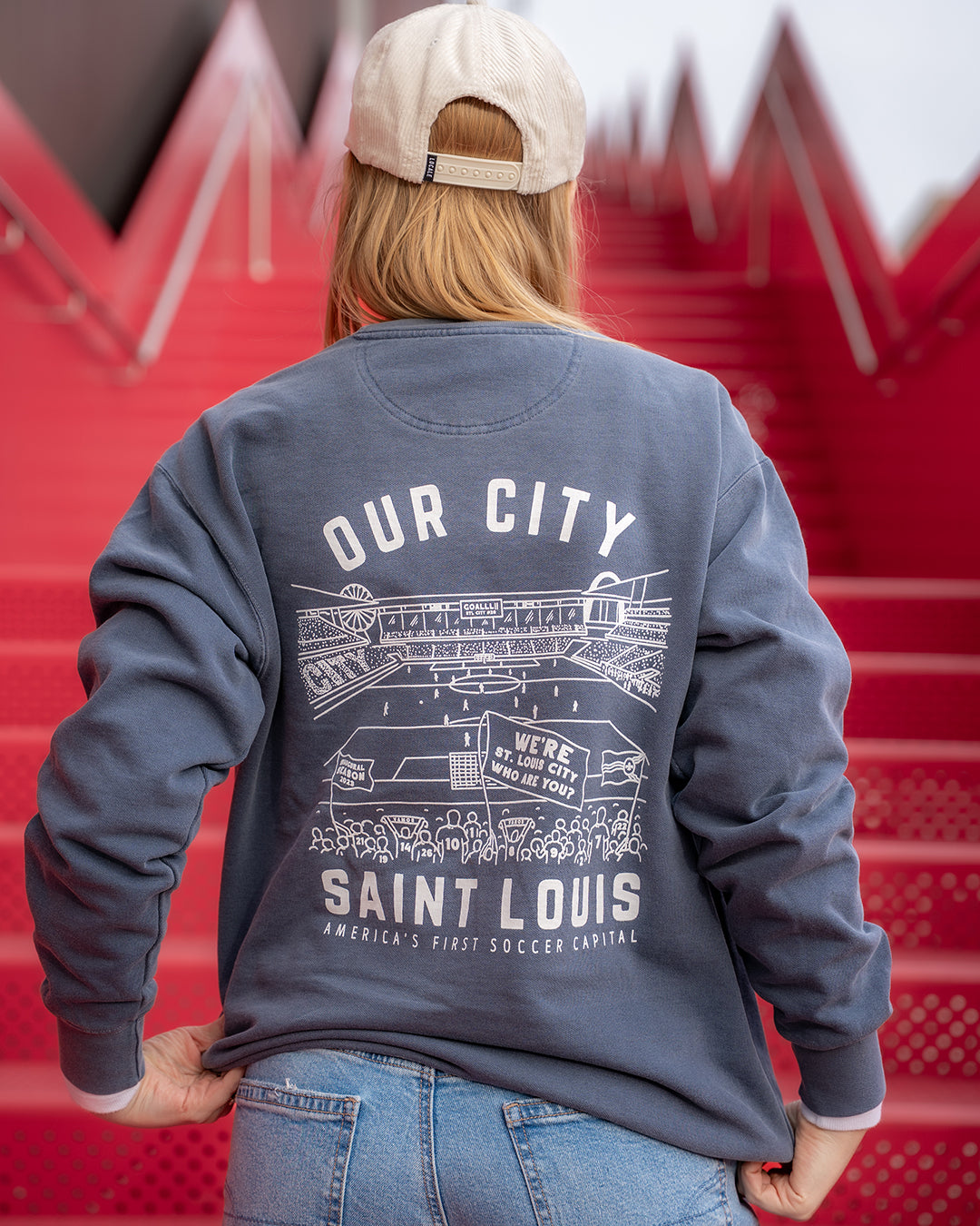 our city comfort colors crewneck sweatshirt saint louis soccer