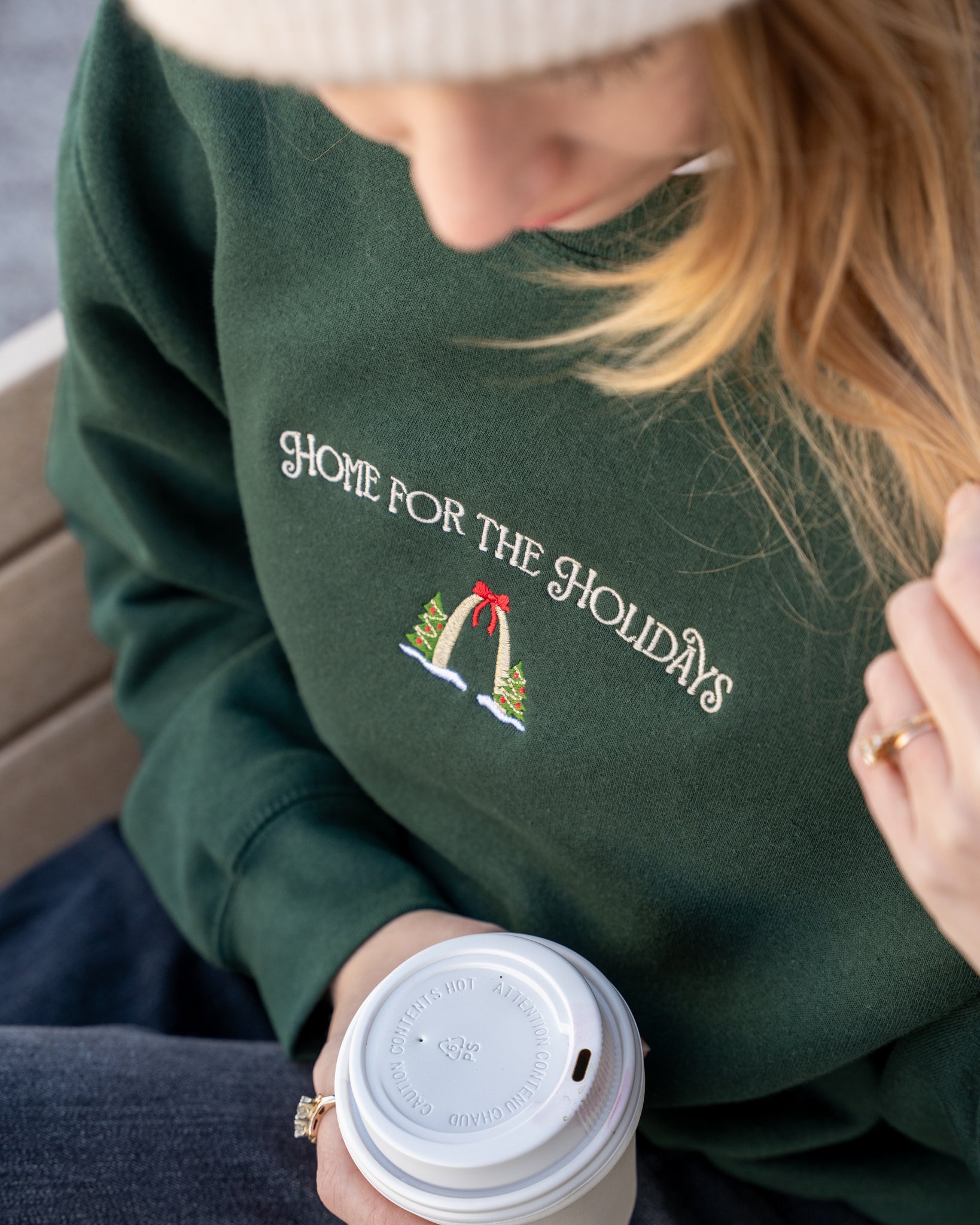 st louis arch home for the holidays embroidered christmas sweatshirt