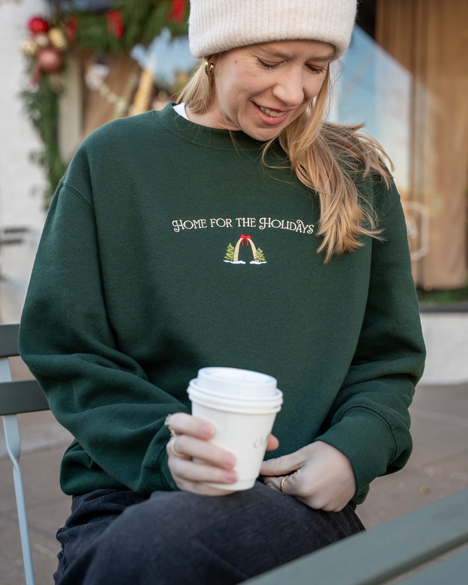 st louis arch home for the holidays embroidered christmas sweatshirt