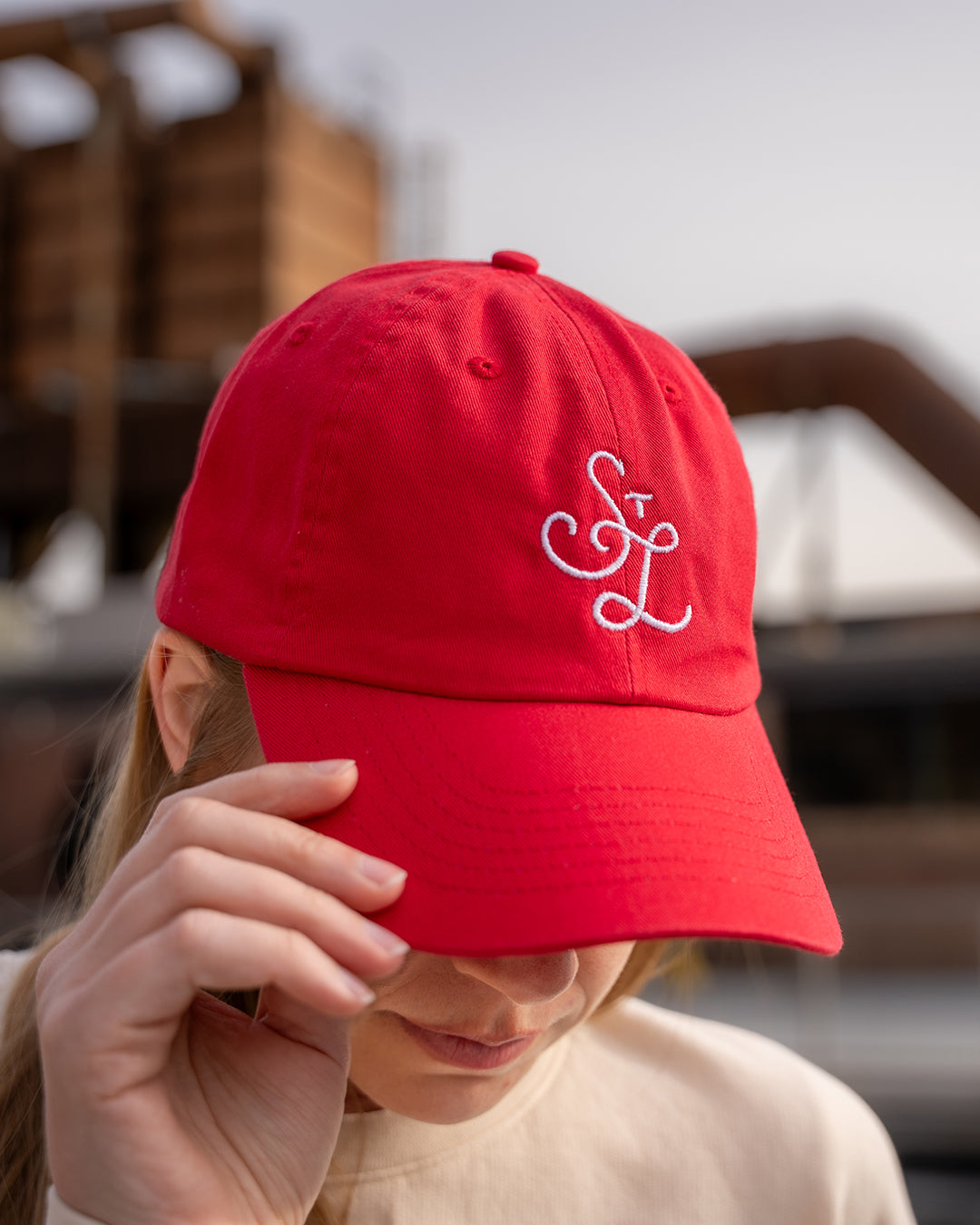 stl embroidered dad hat red baseball cardinals saint louis