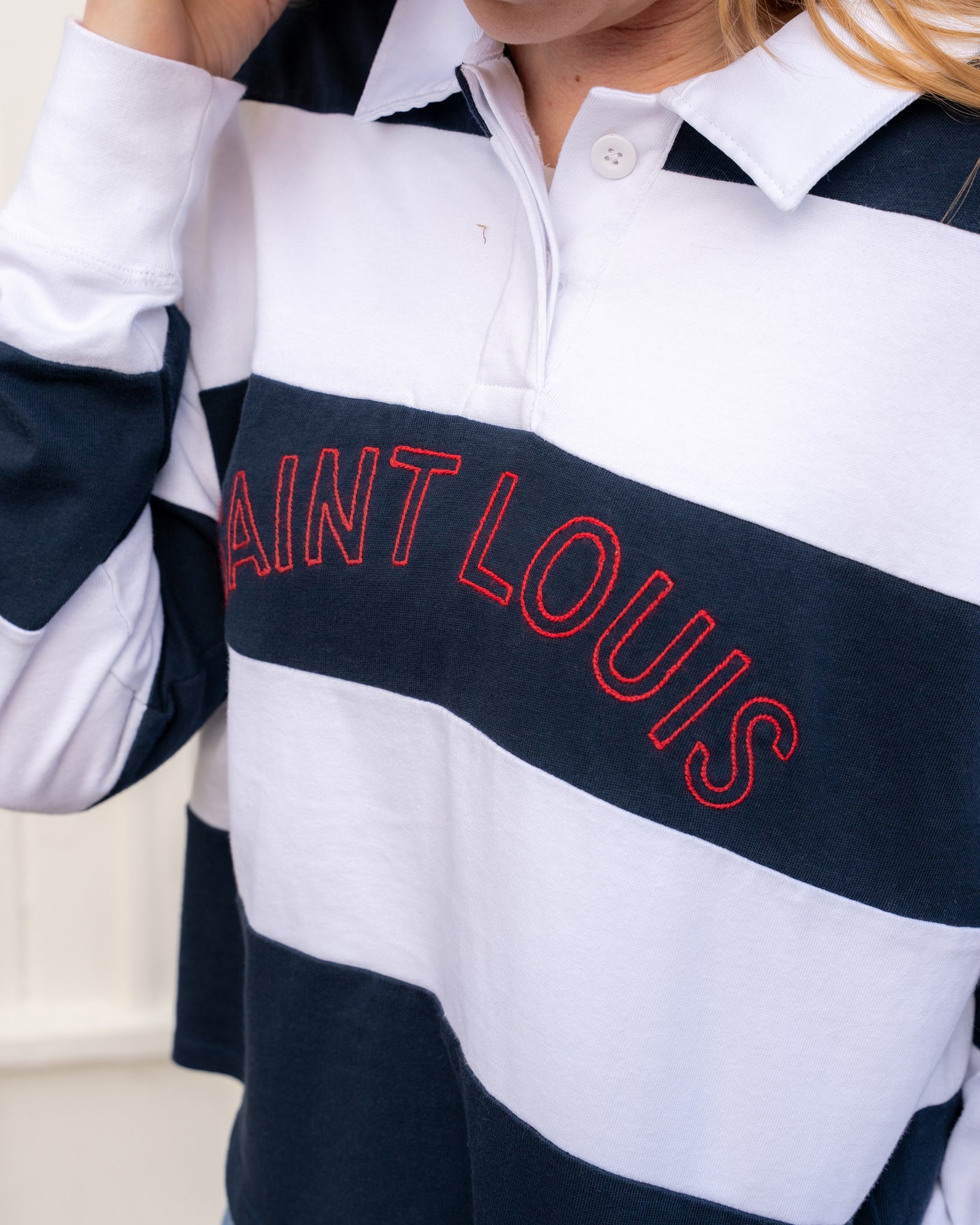 Saint Louis Rugby Embroidered Polo Top