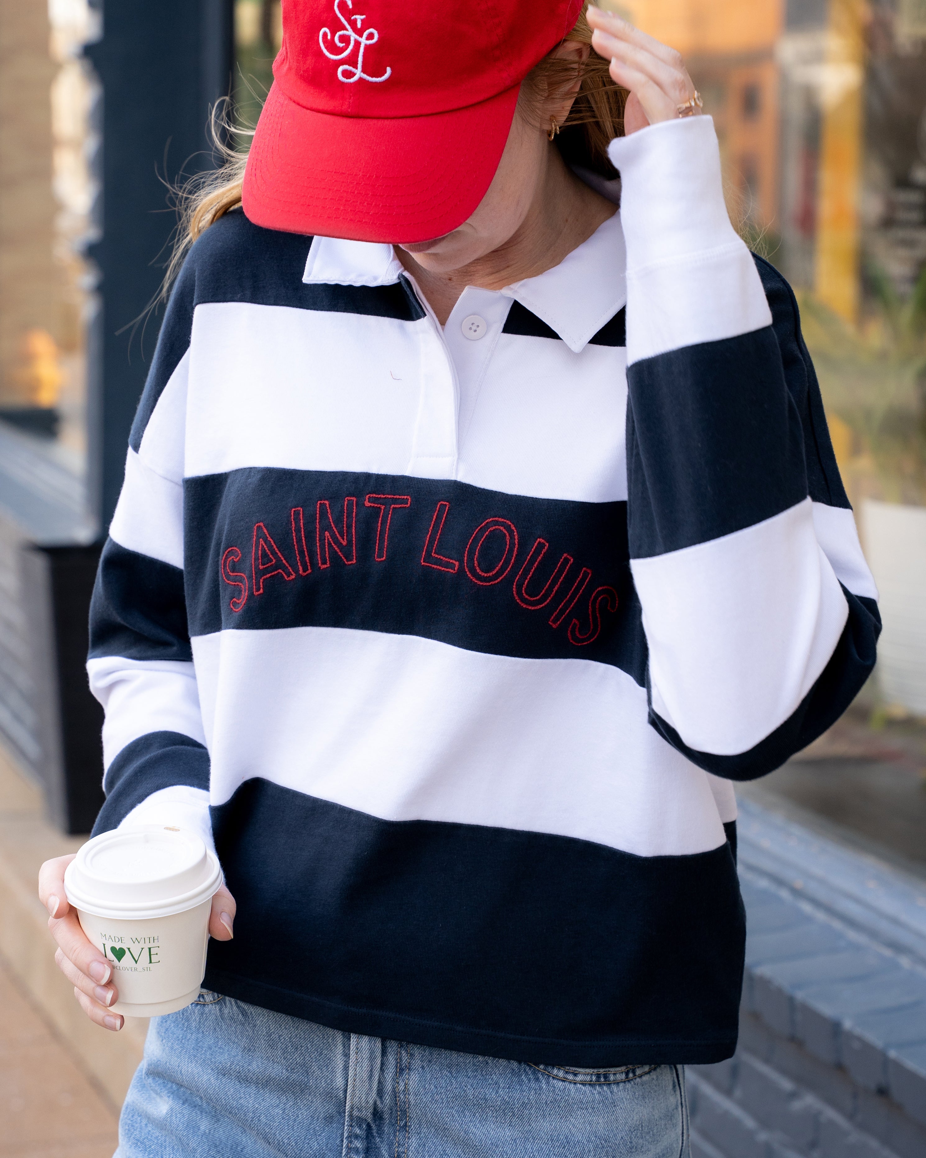 Saint Louis Rugby Embroidered Polo Top