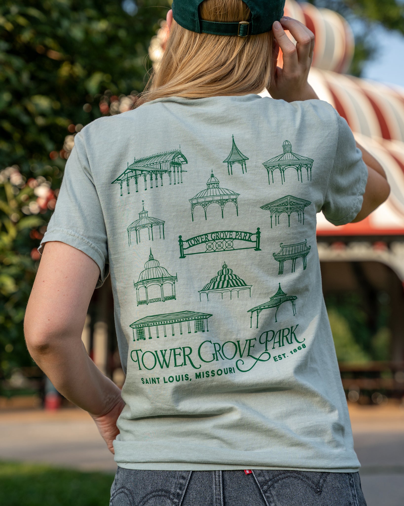 tower grove park pavilions comfort colors tshirt