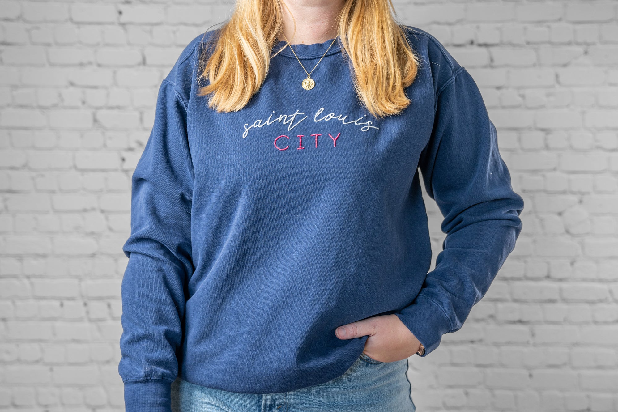 St. Louis City Hand Embroidered Sweatshirt