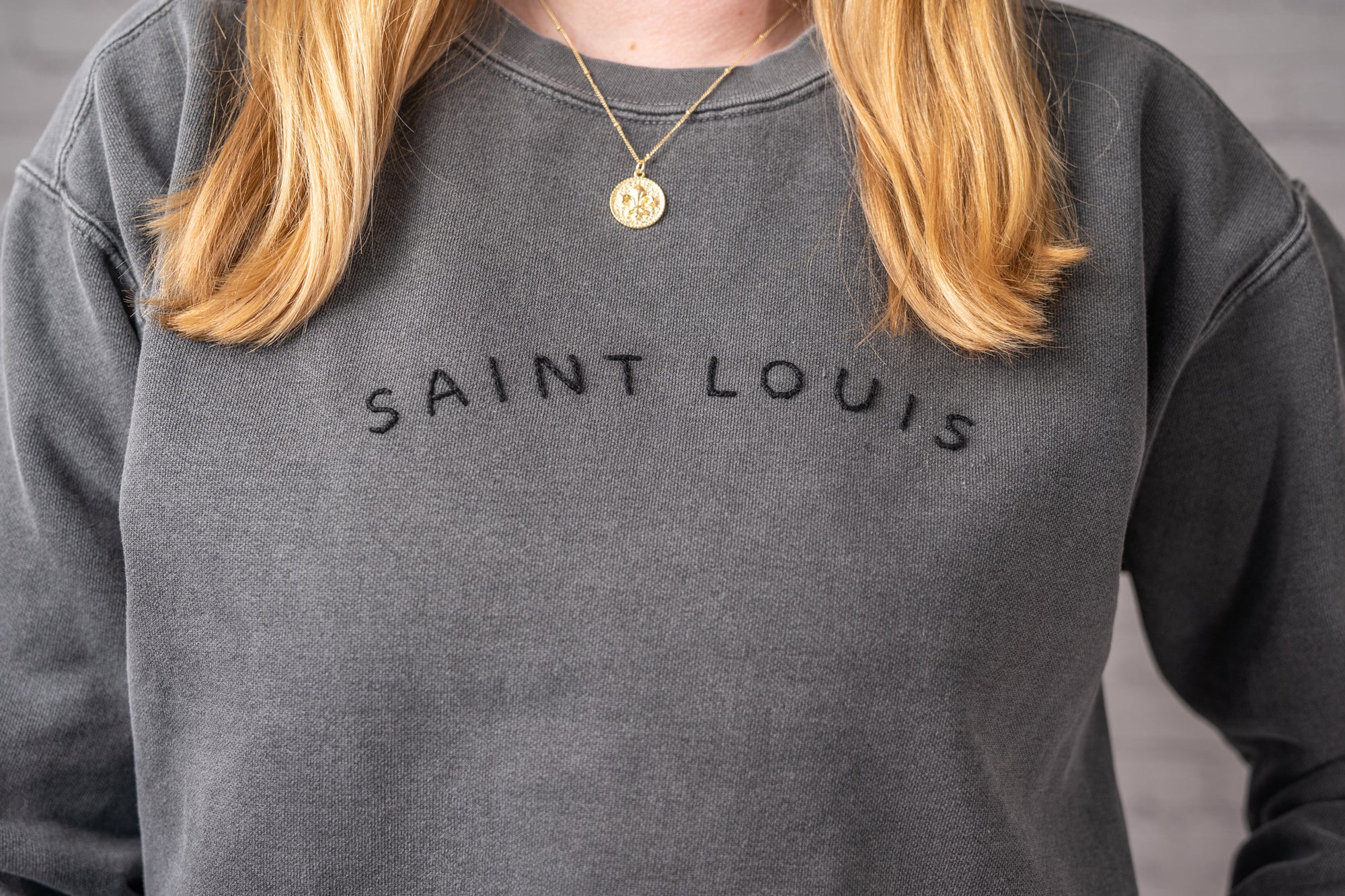 Saint Louis Hand Embroidered Sweatshirt