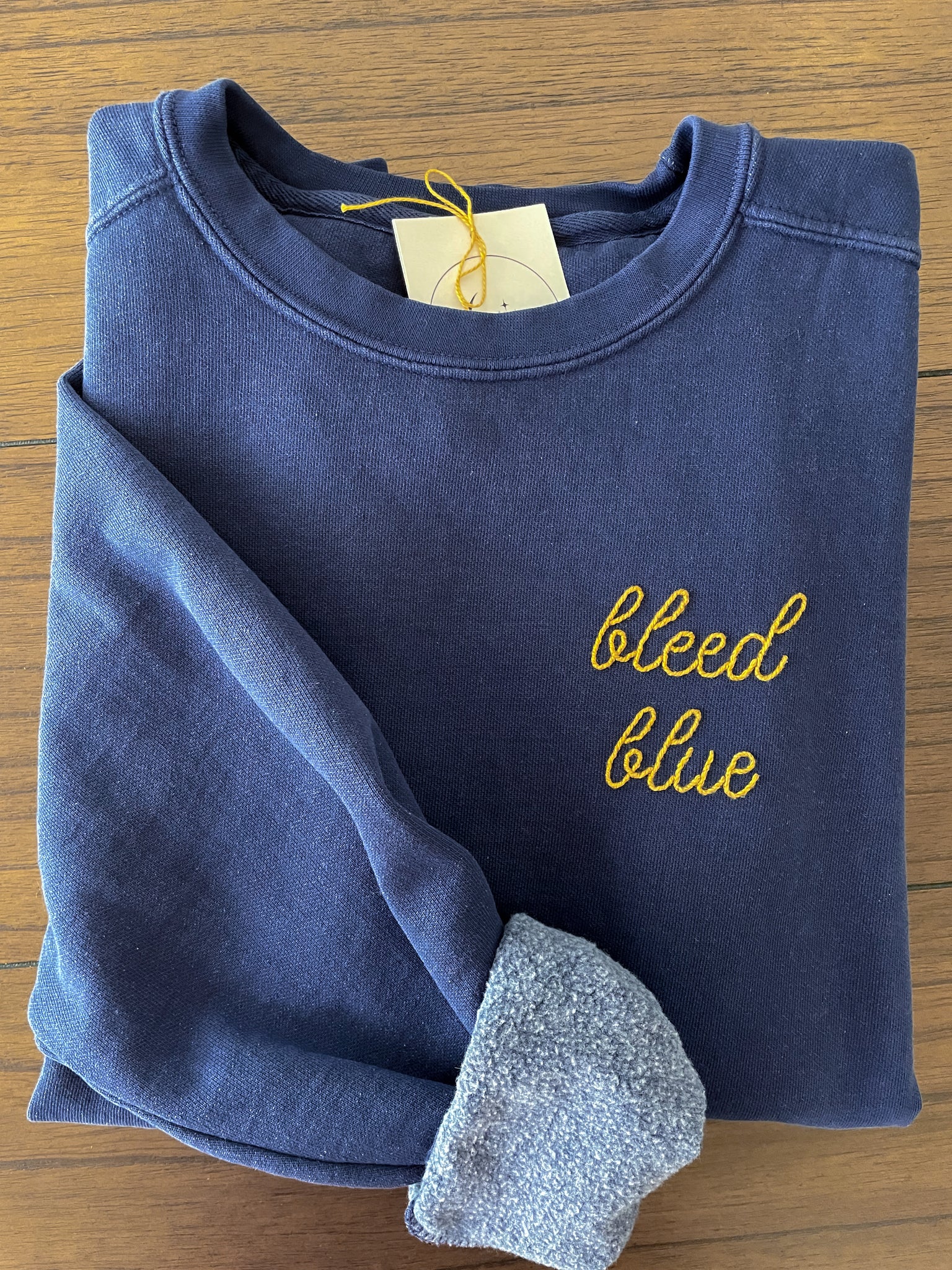 Bleed Blue Hand Embroidered Sweatshirt