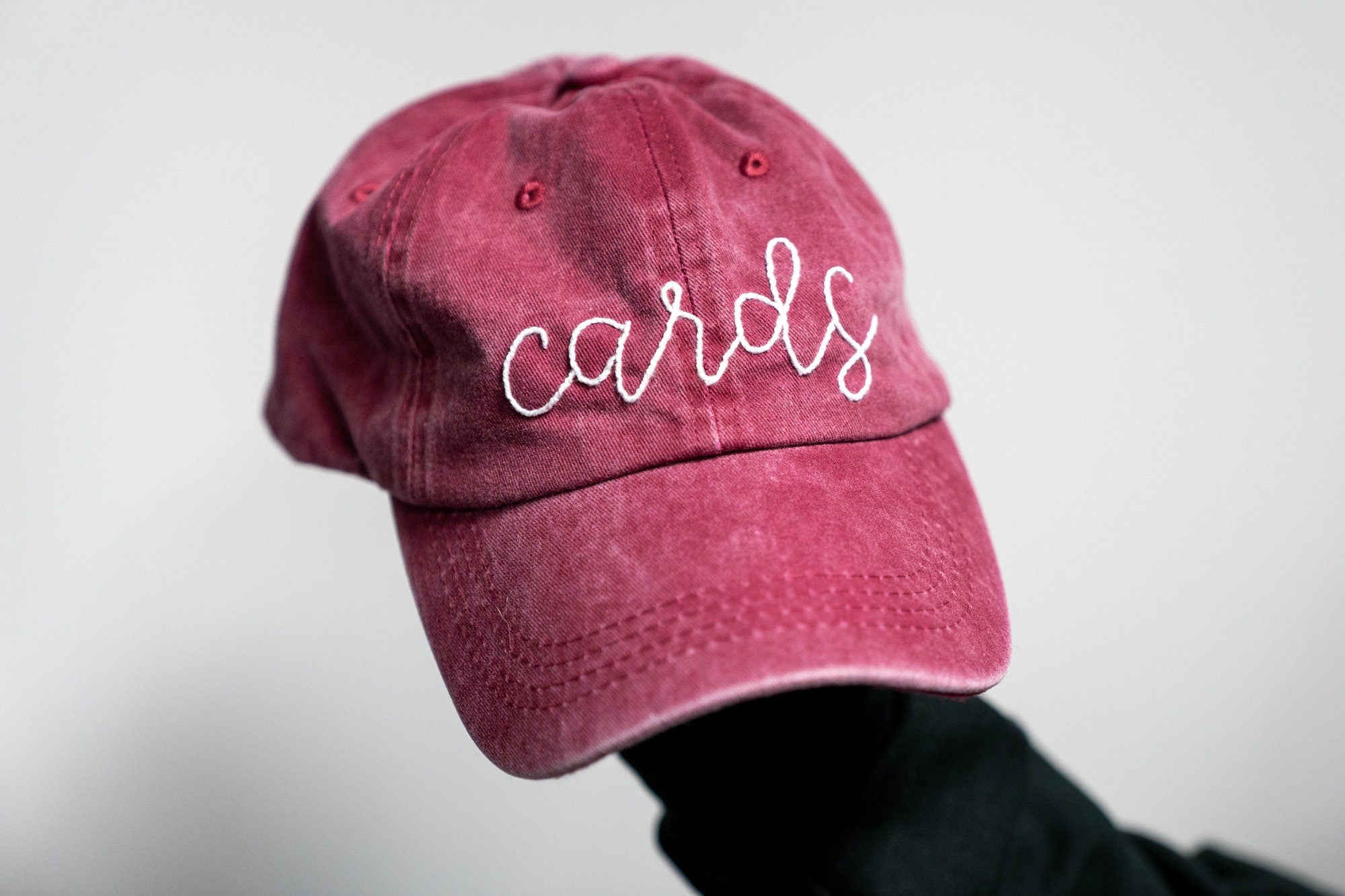 STL Cards Hand Embroidered Dad Hat Saint Louis Baseball Hat Cardinals