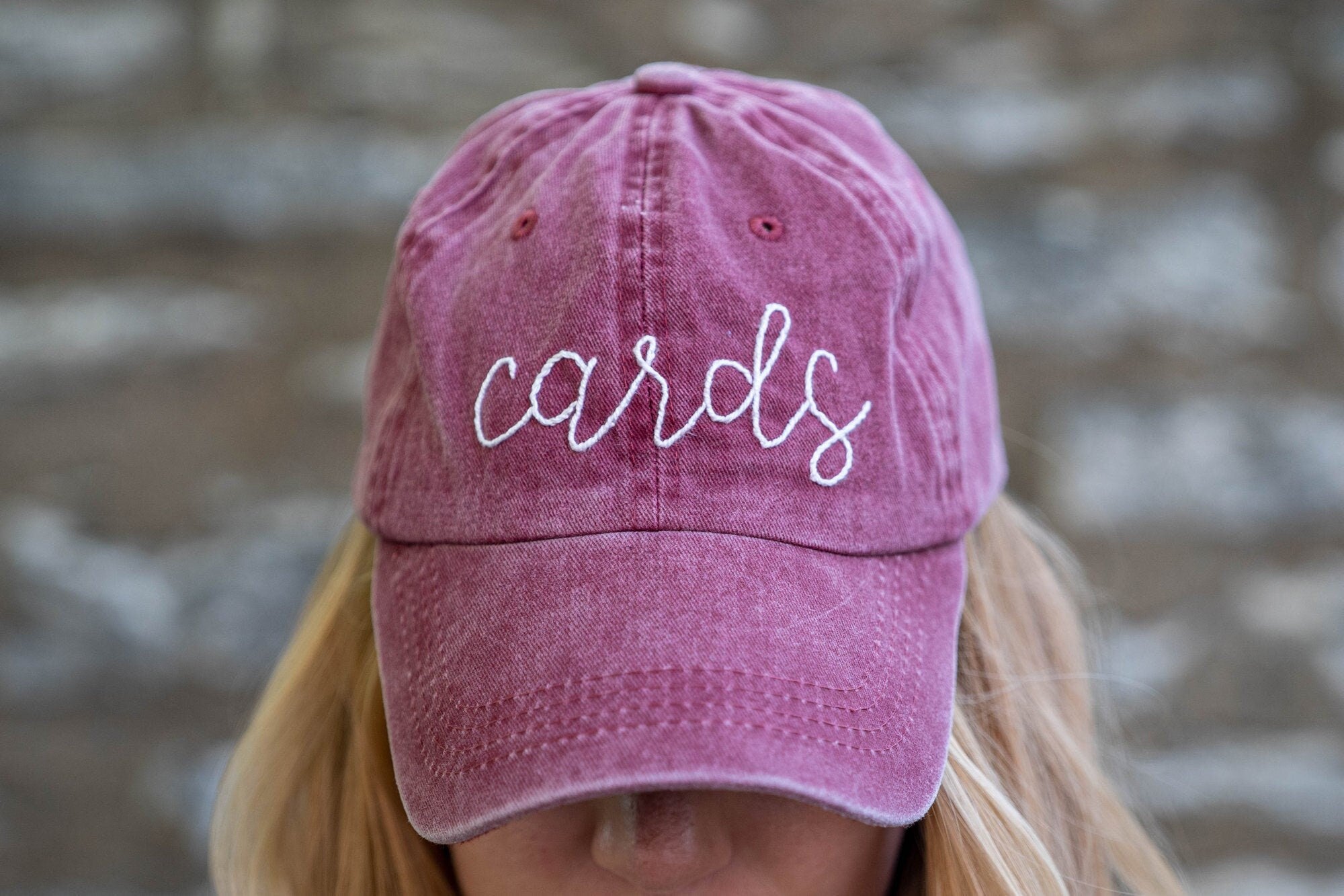 STL Cards Hand Embroidered Dad Hat Saint Louis Baseball Hat Cardinals