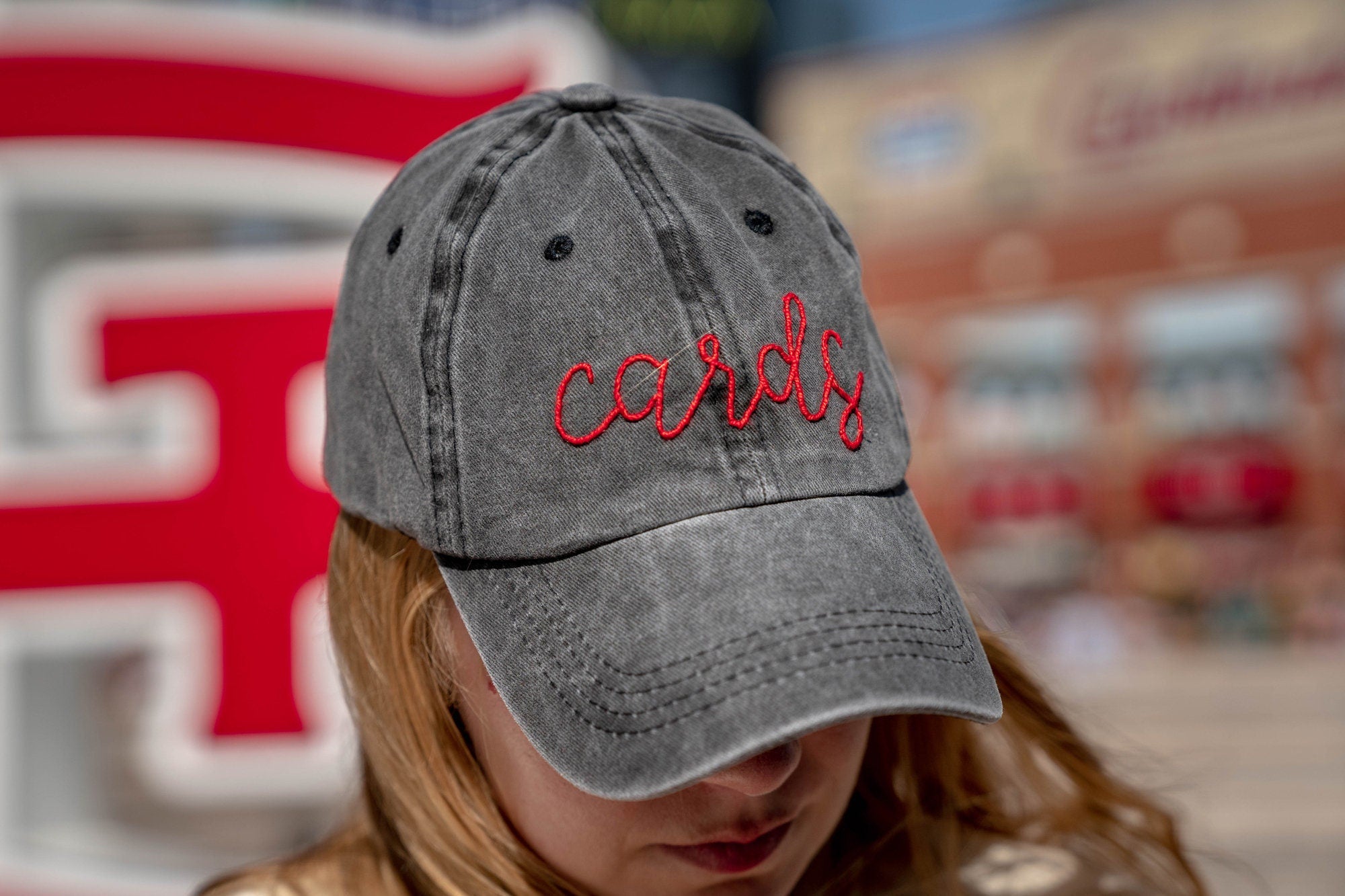 STL Cards Hand Embroidered Dad Hat