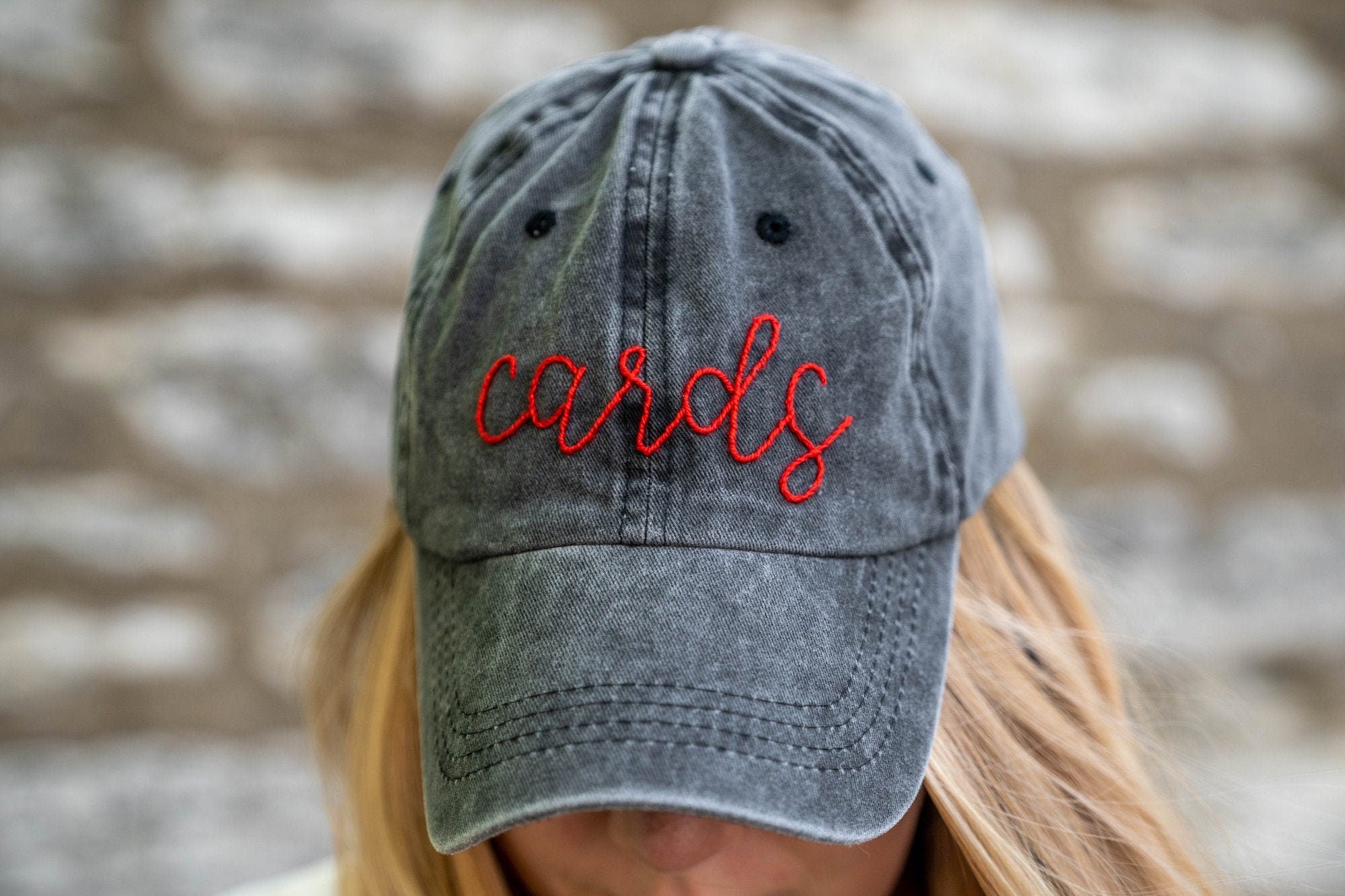 STL Cards Hand Embroidered Dad Hat