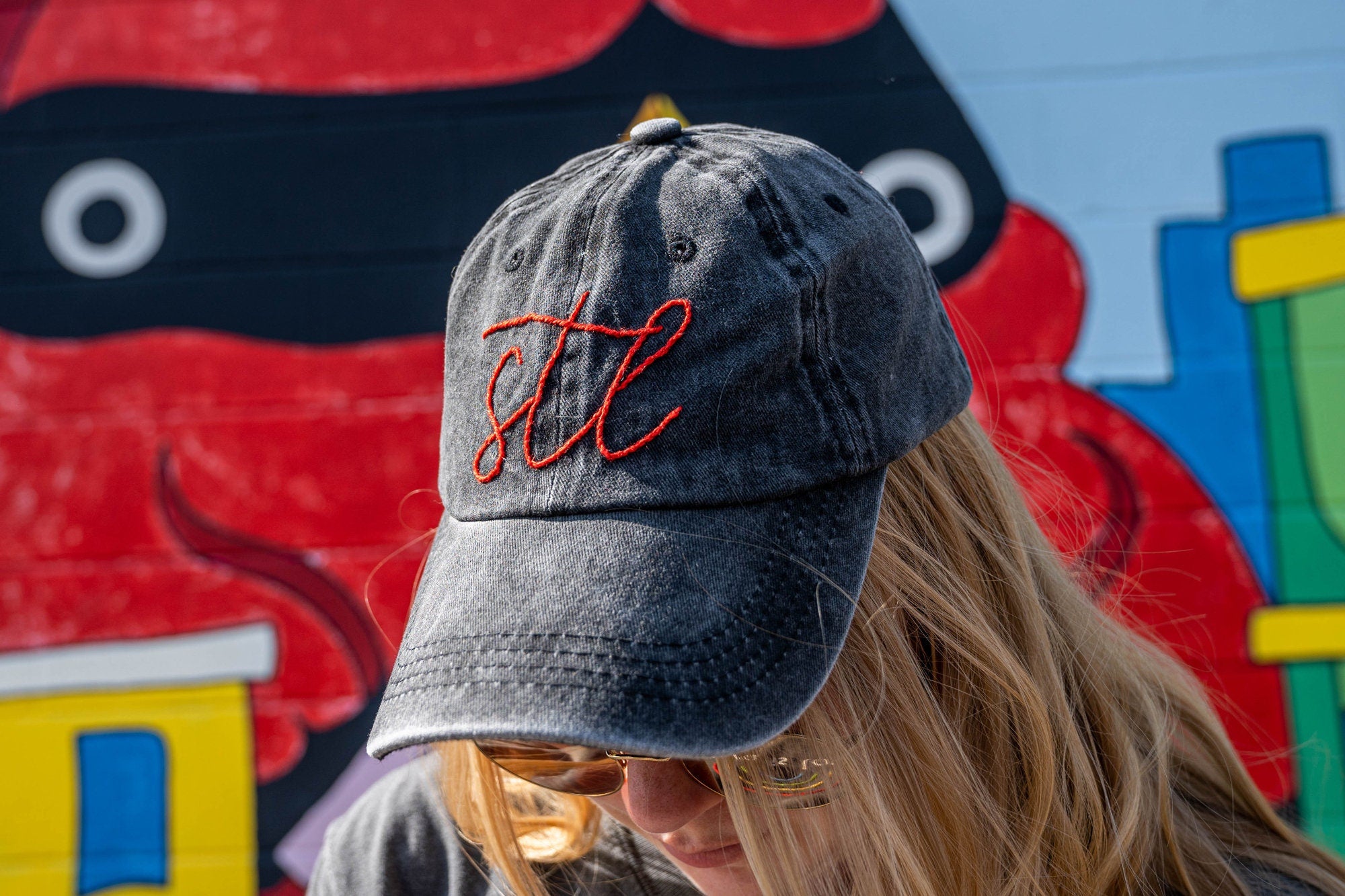 STL Hand Embroidered Hat