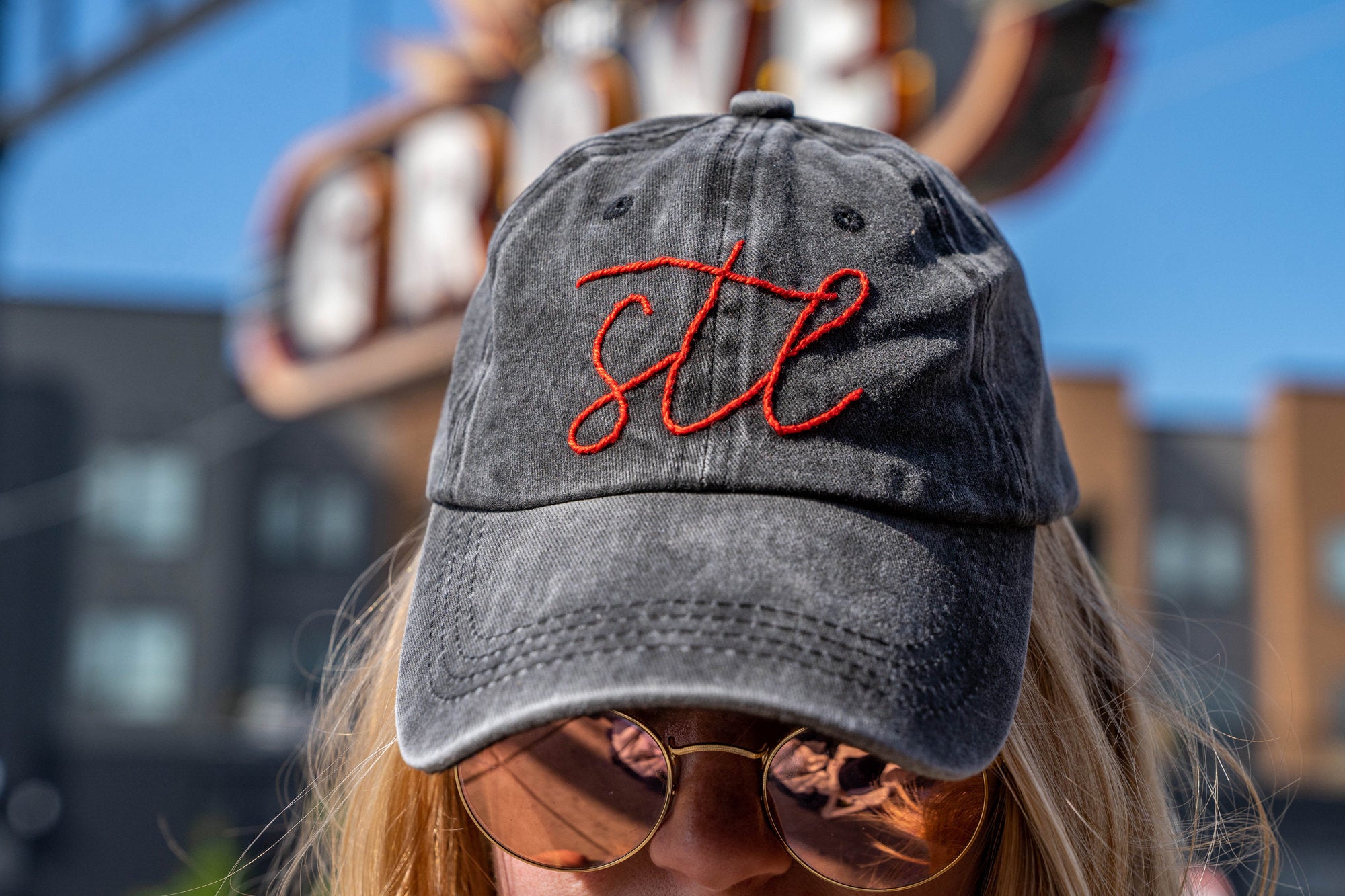 STL Hand Embroidered Hat