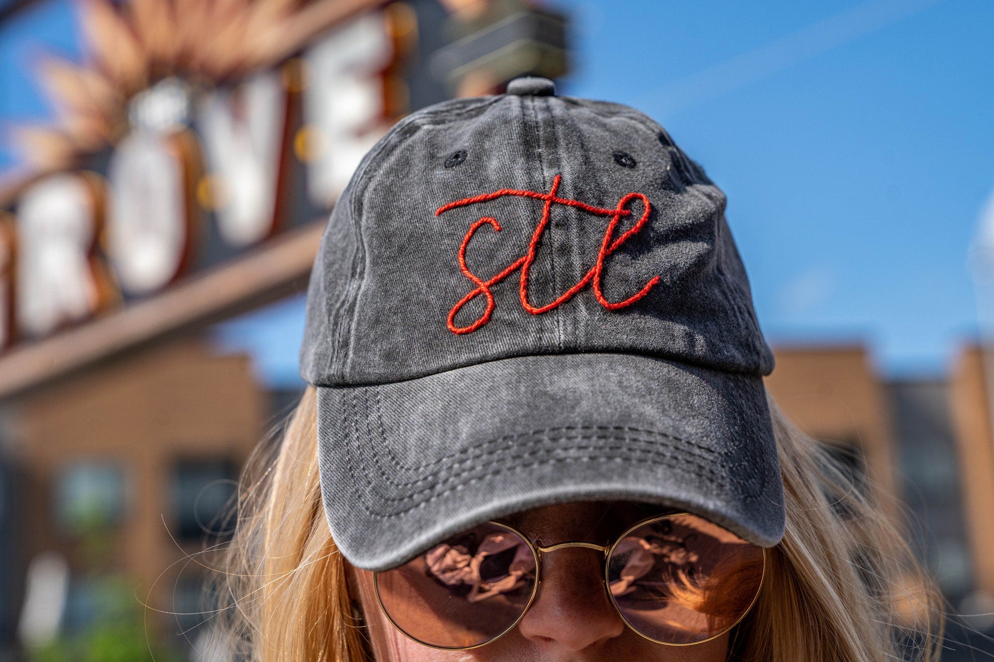 STL Hand Embroidered Hat