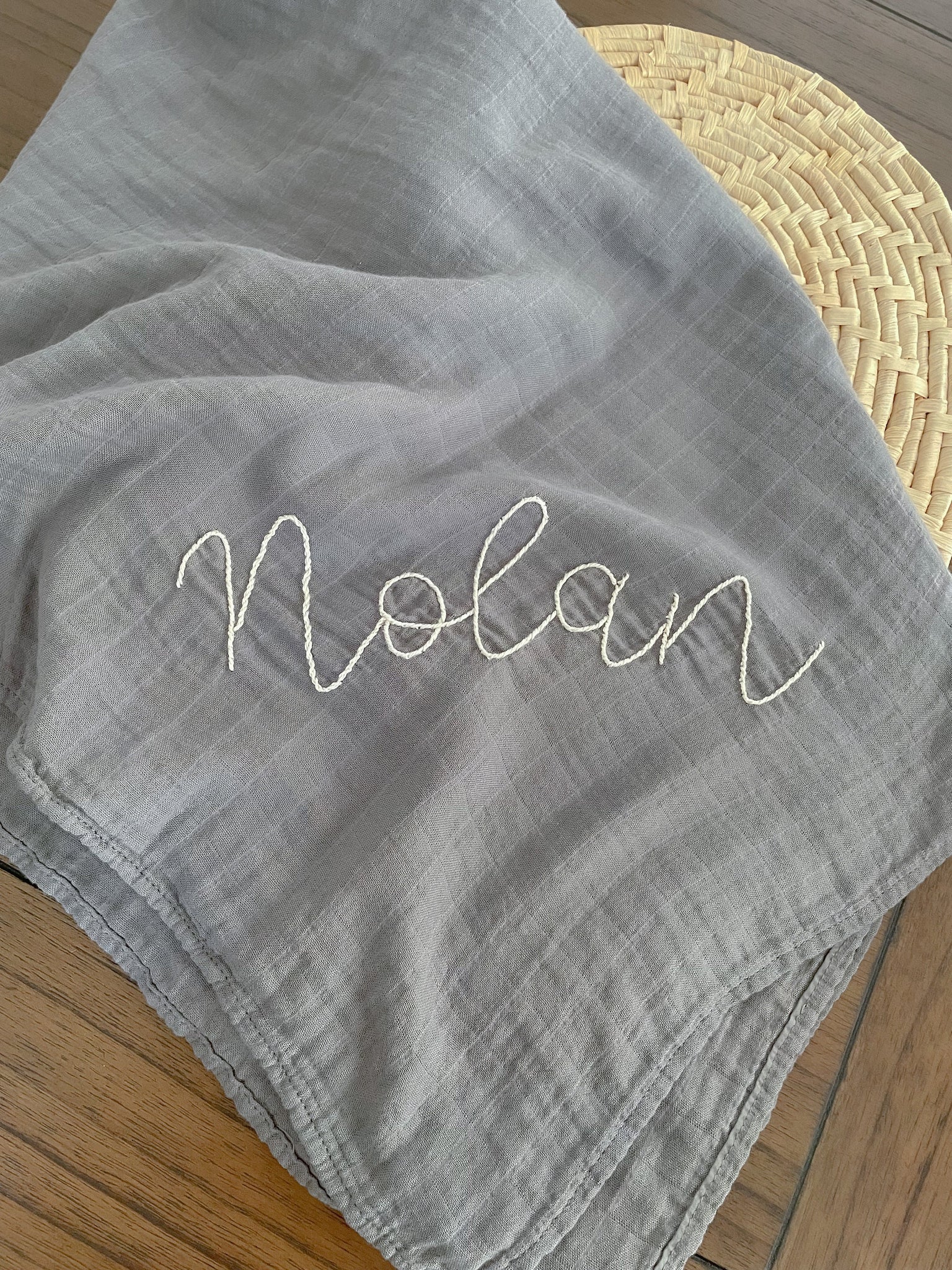 Custom Hand Embroidered Baby Blanket