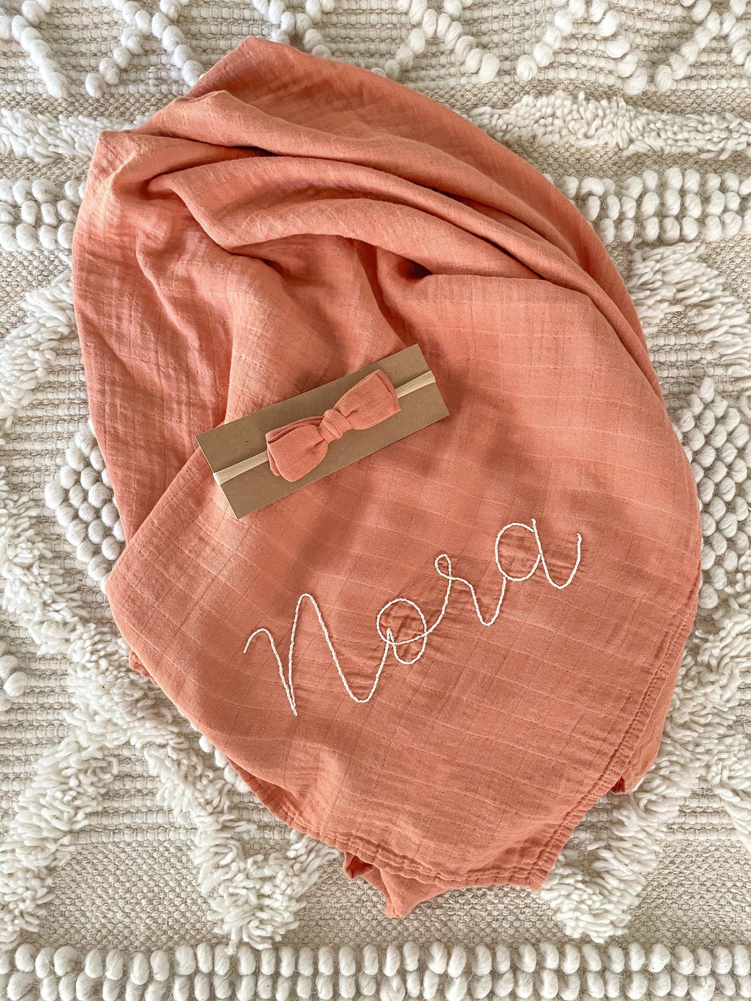 Custom Hand Embroidered Baby Blanket