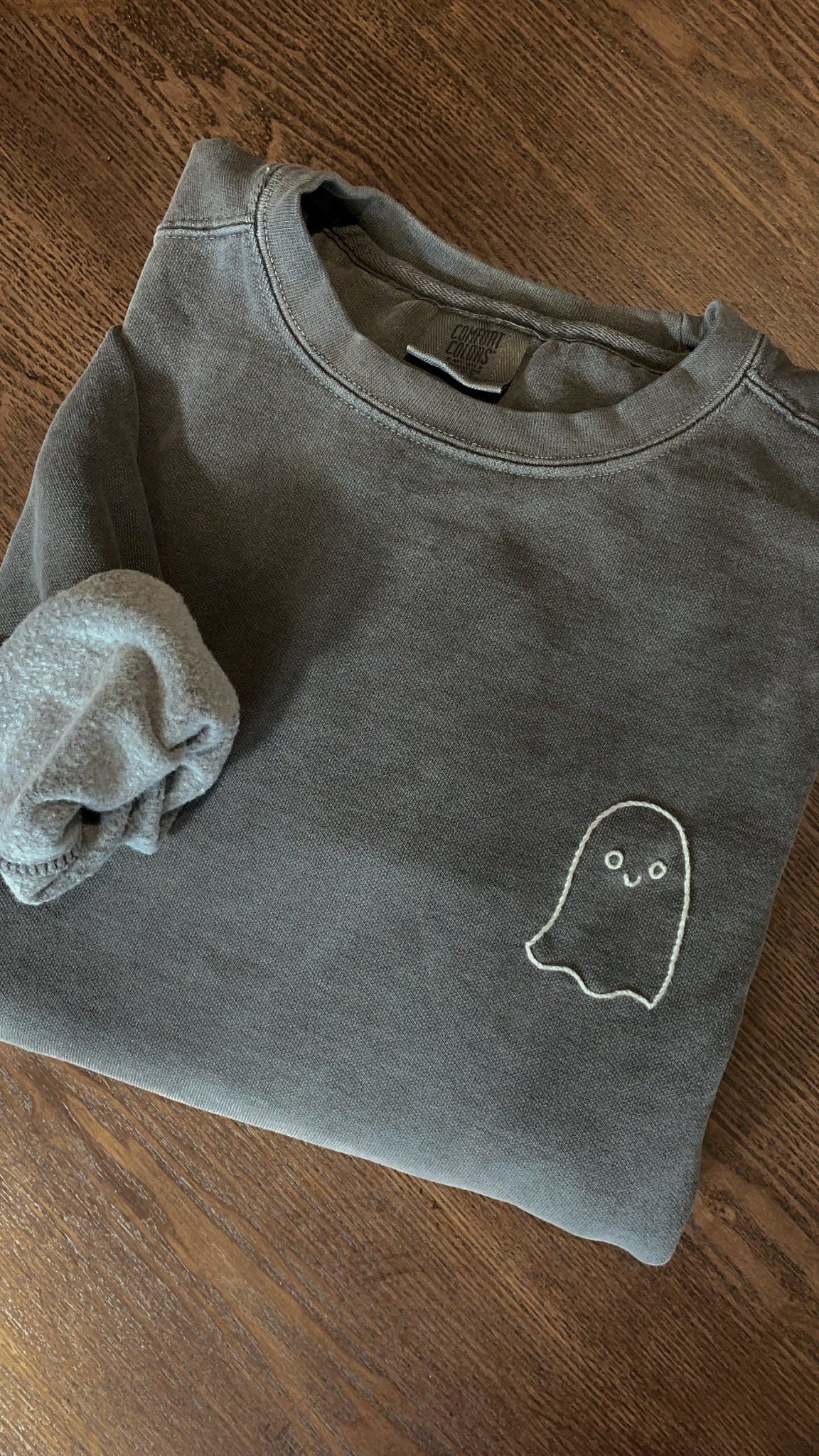Hand Stitched Ghostie Embroidered Sweatshirt