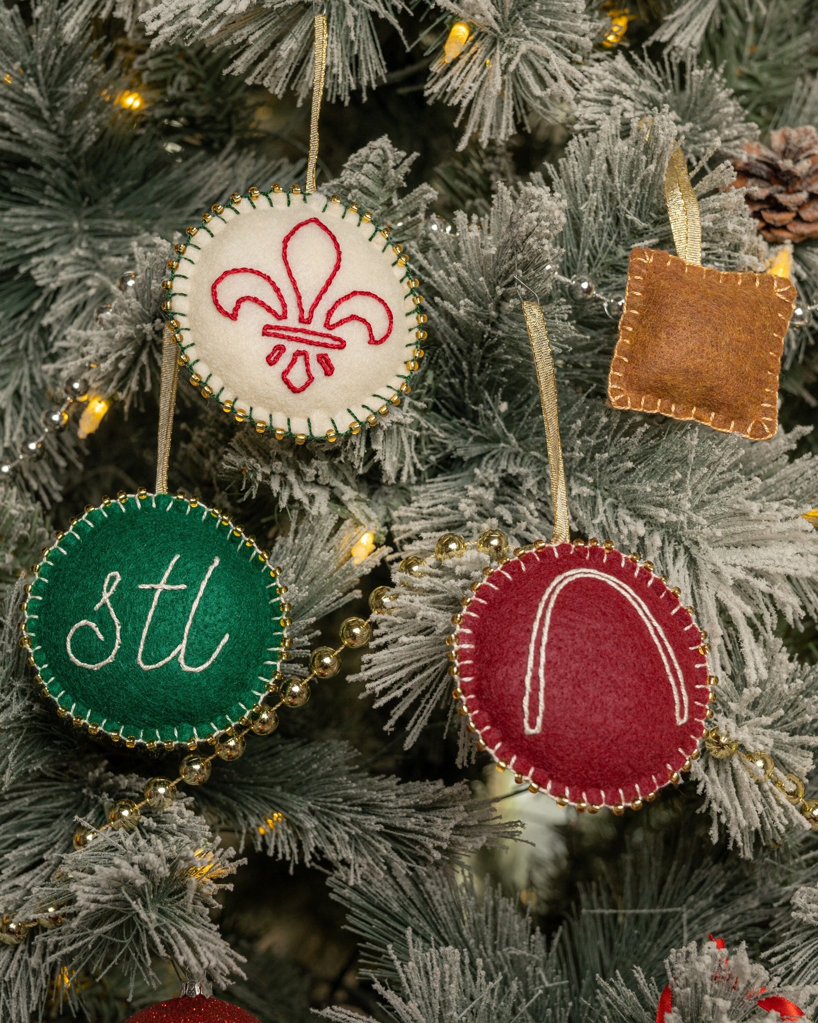 Saint Louis Hand Embroidered Ornaments