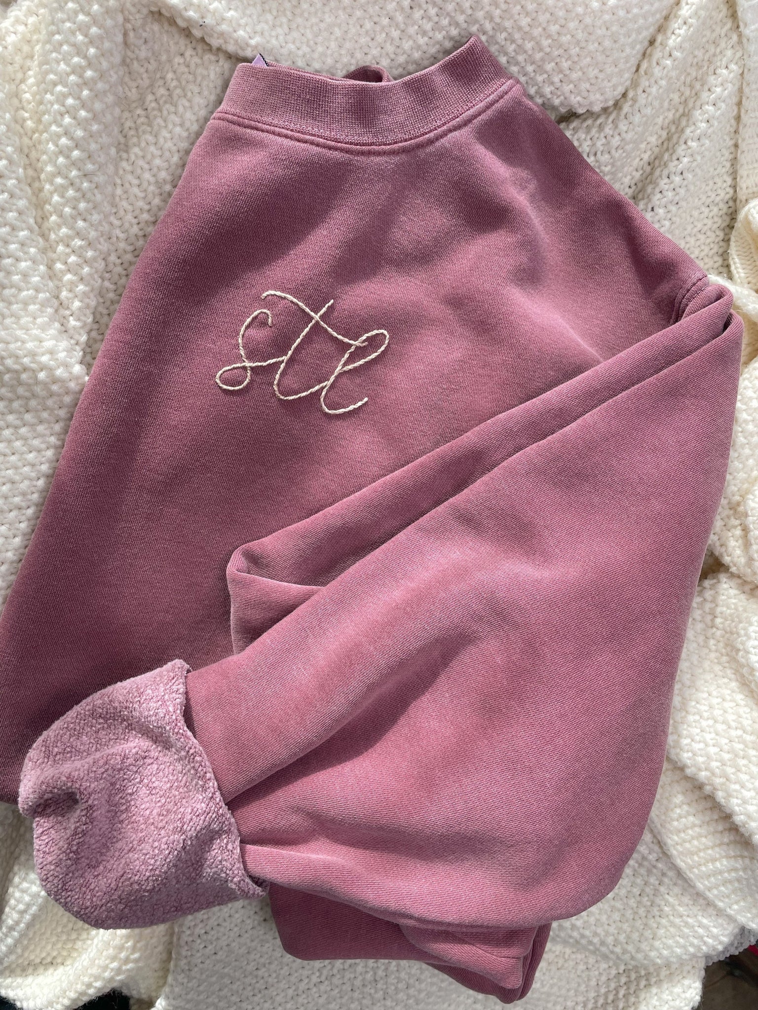 Hand Stitched STL Berry Crewneck Sweatshirt