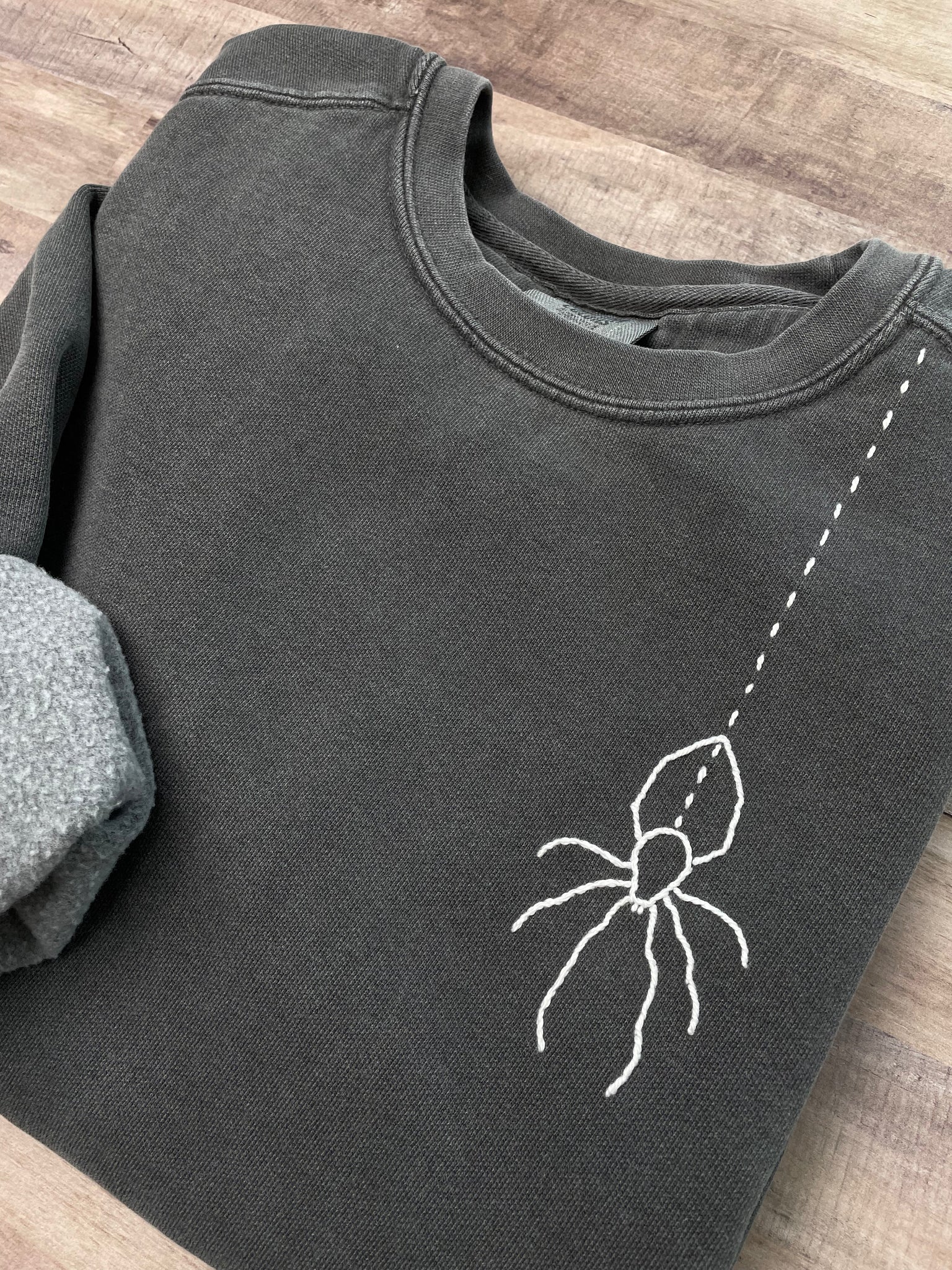 Spooky Spider Hand Stitched Sweatshirt