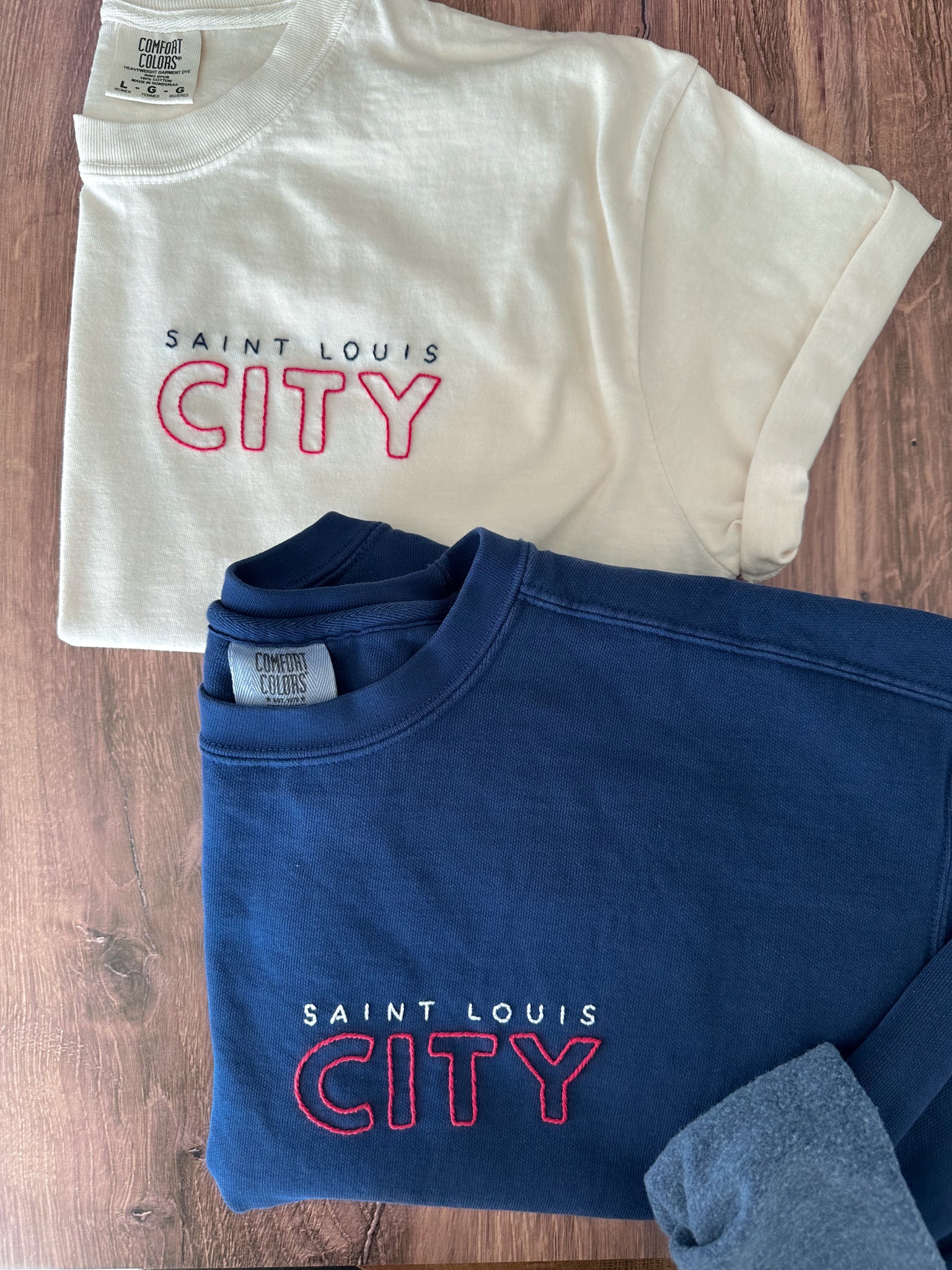Saint Louis City Hand Embroidered Tshirt