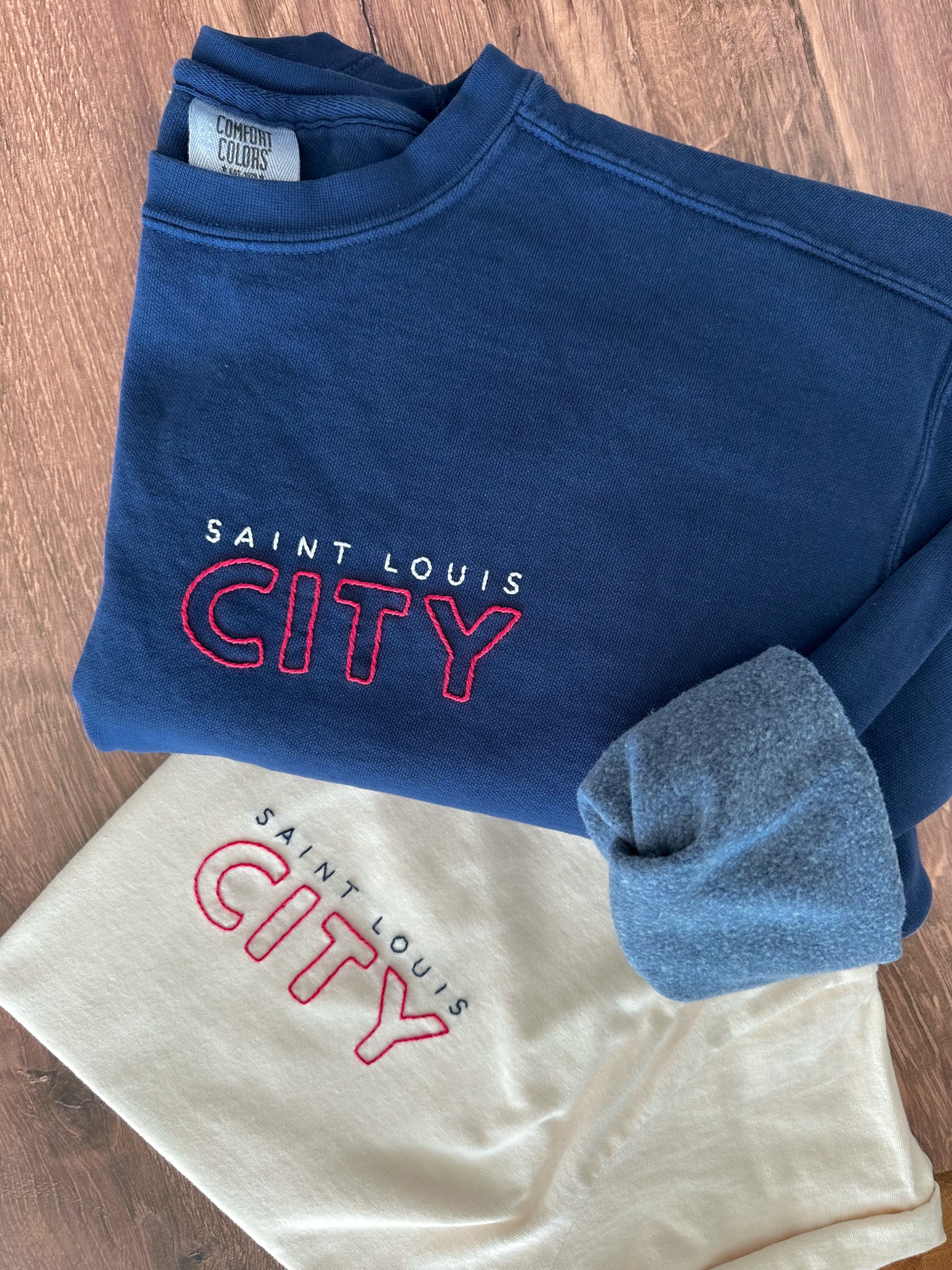 Saint Louis CITY Hand Embroidered Sweatshirt