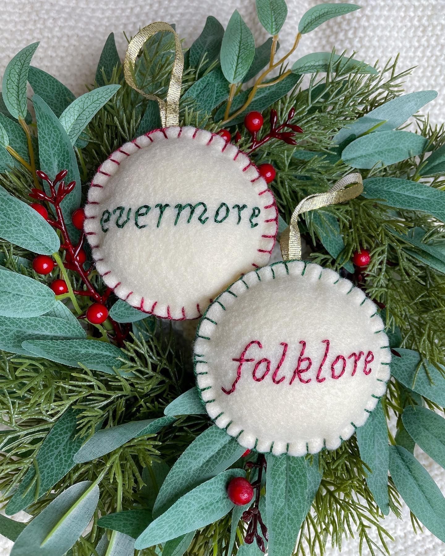 The Eras Hand Embroidered Swiftie Ornament Collection
